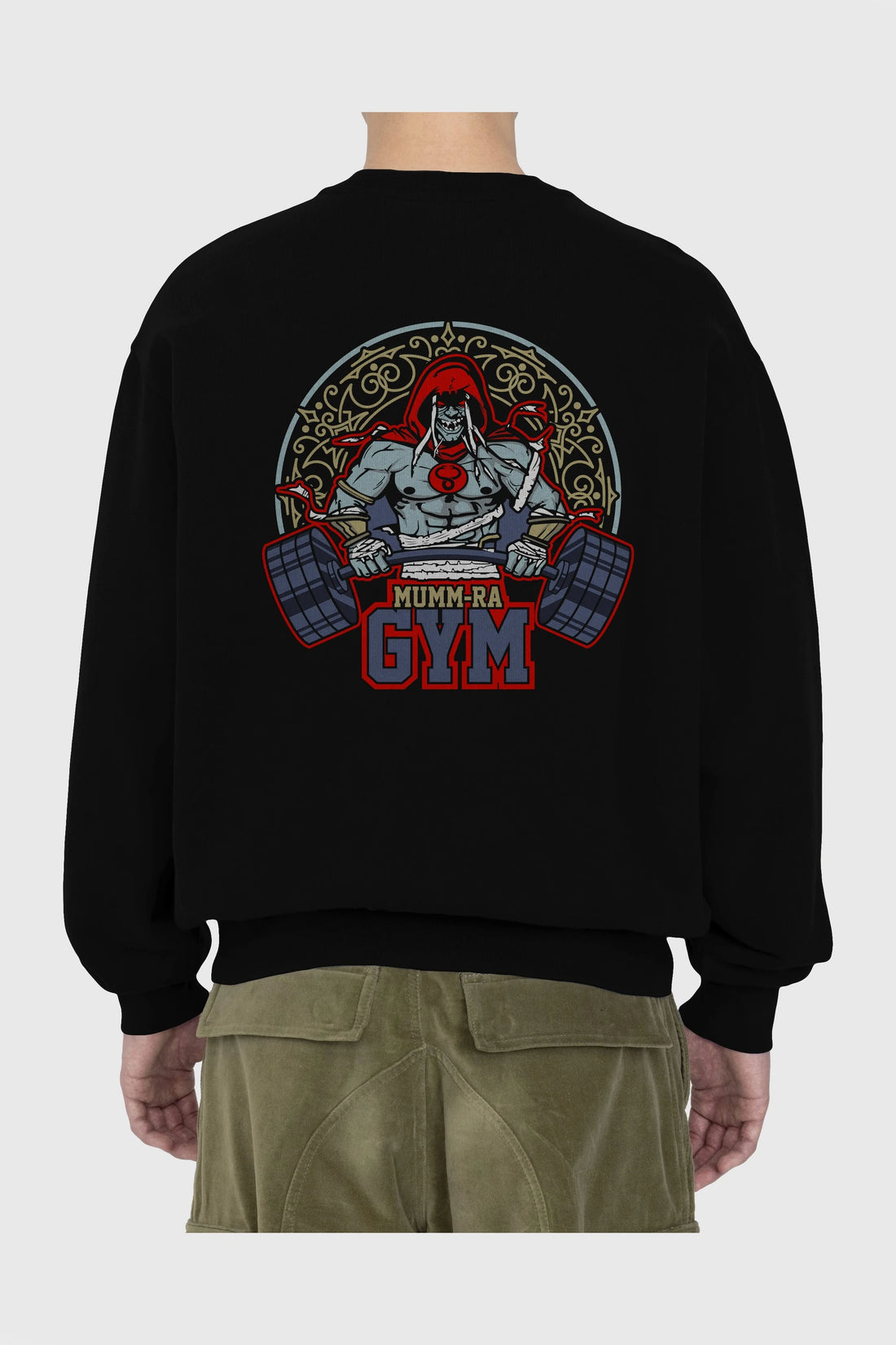 Mumm-ra GYM Arka Baskılı Oversize Sweatshirt Erkek Kadın Unisex