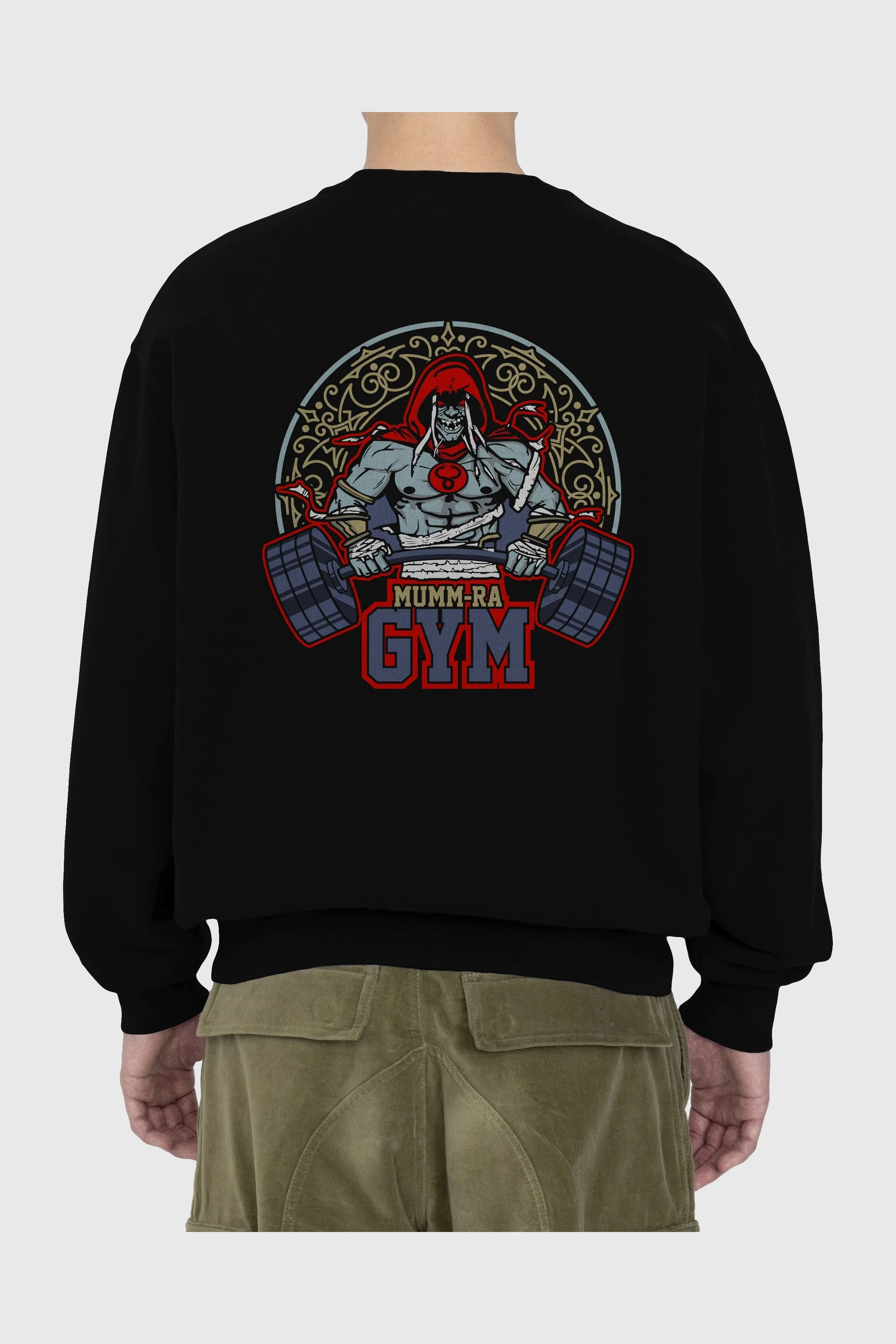 Mumm-ra GYM Arka Baskılı Oversize Sweatshirt Erkek Kadın Unisex