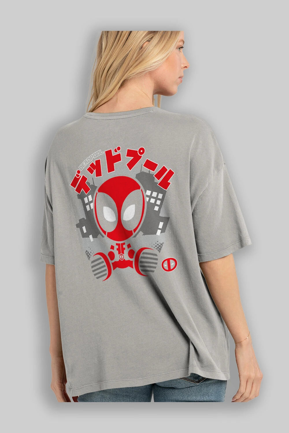 Deadpool (15) Arka Baskılı Oversize t-shirt Erkek Kadın Unisex %100 Pamuk Bisiklet Yaka tişort