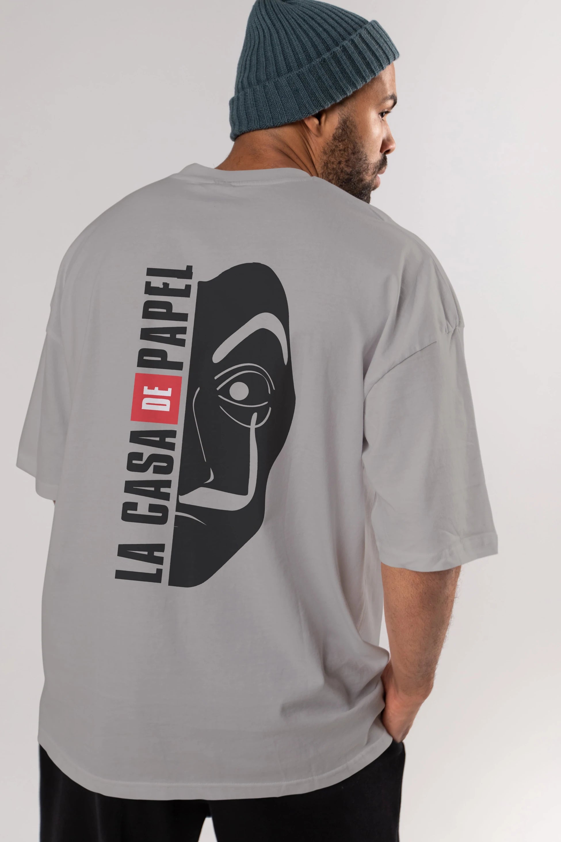 La Casa De Papel (3) Arka Baskılı Oversize t-shirt Erkek Kadın Unisex %100 Pamuk Bisiklet Yaka tişort