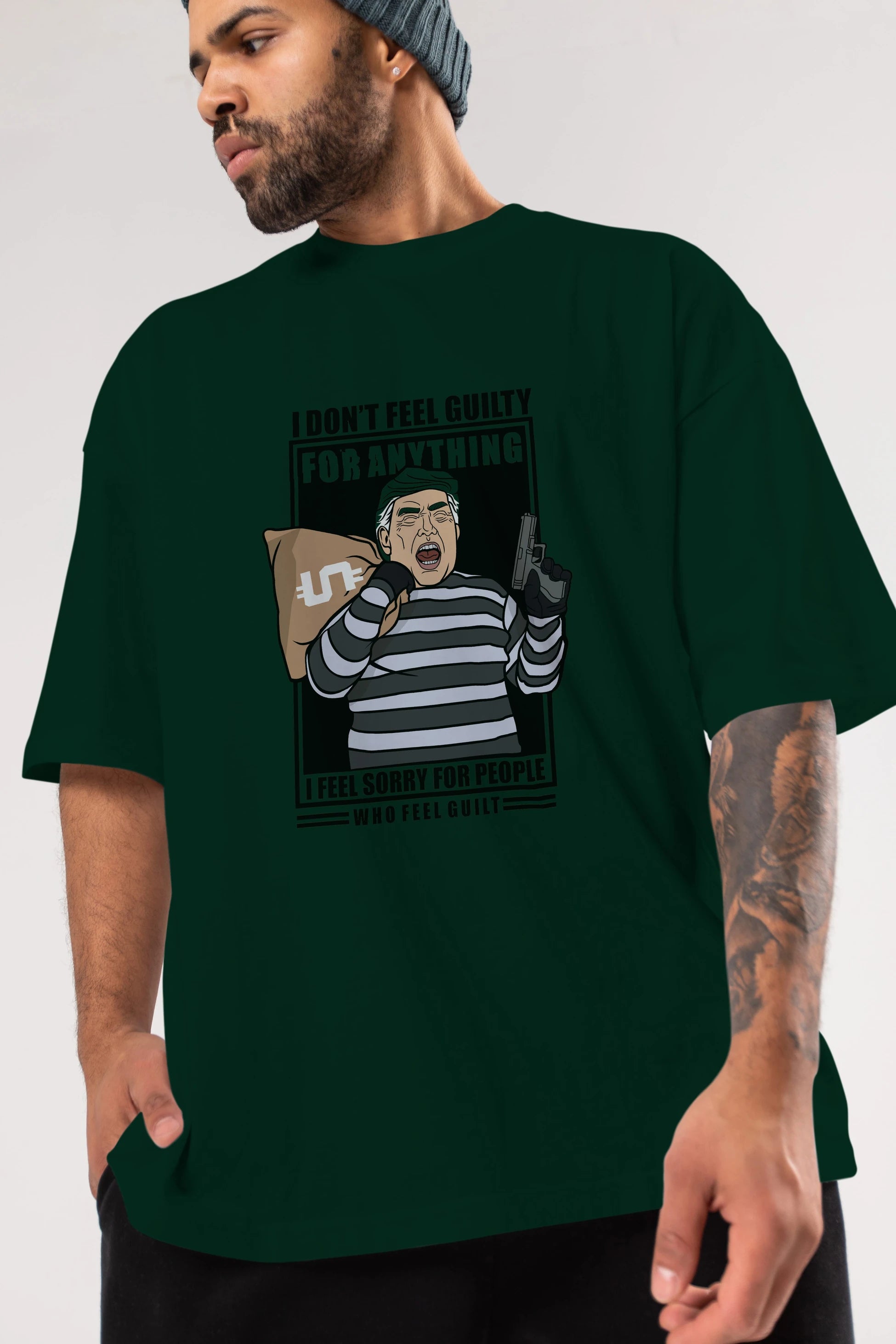 Criminal Trump Ön Baskılı Oversize t-shirt Erkek Kadın Unisex %100 Pamuk tişort