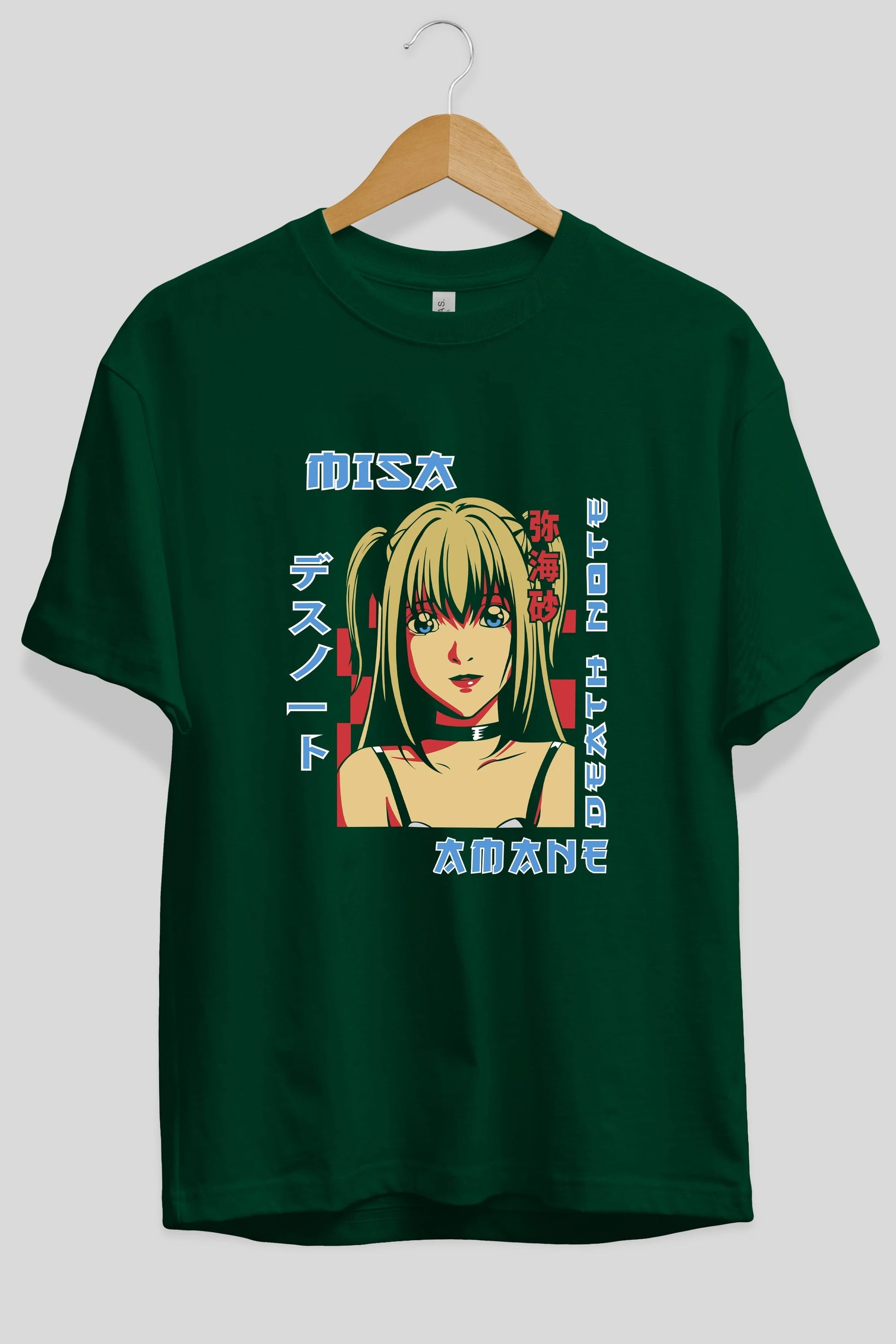 MISA-DEATH NOTE Anime Ön Baskılı Oversize t-shirt %100 pamuk Erkek Kadın Unisex