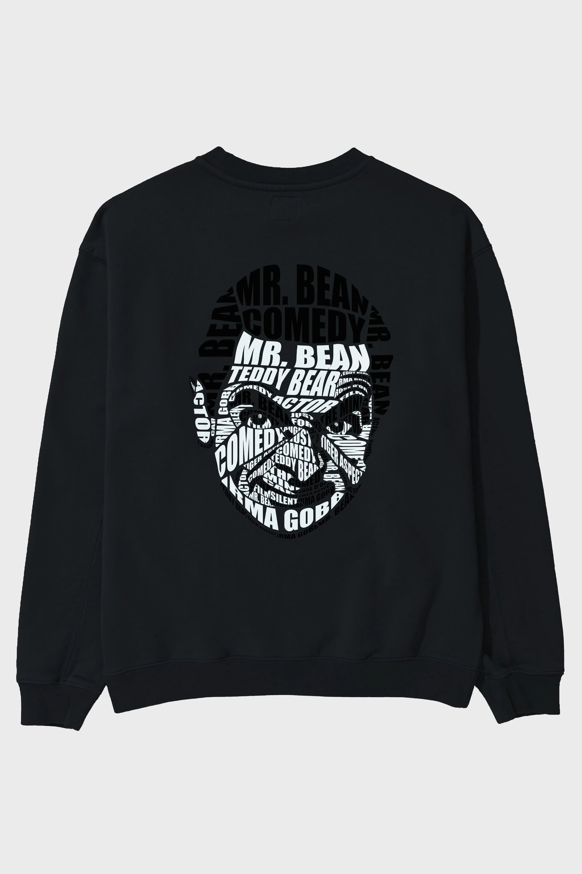 Mr Bean Calligram Arka Baskılı Oversize Sweatshirt Erkek Kadın Unisex