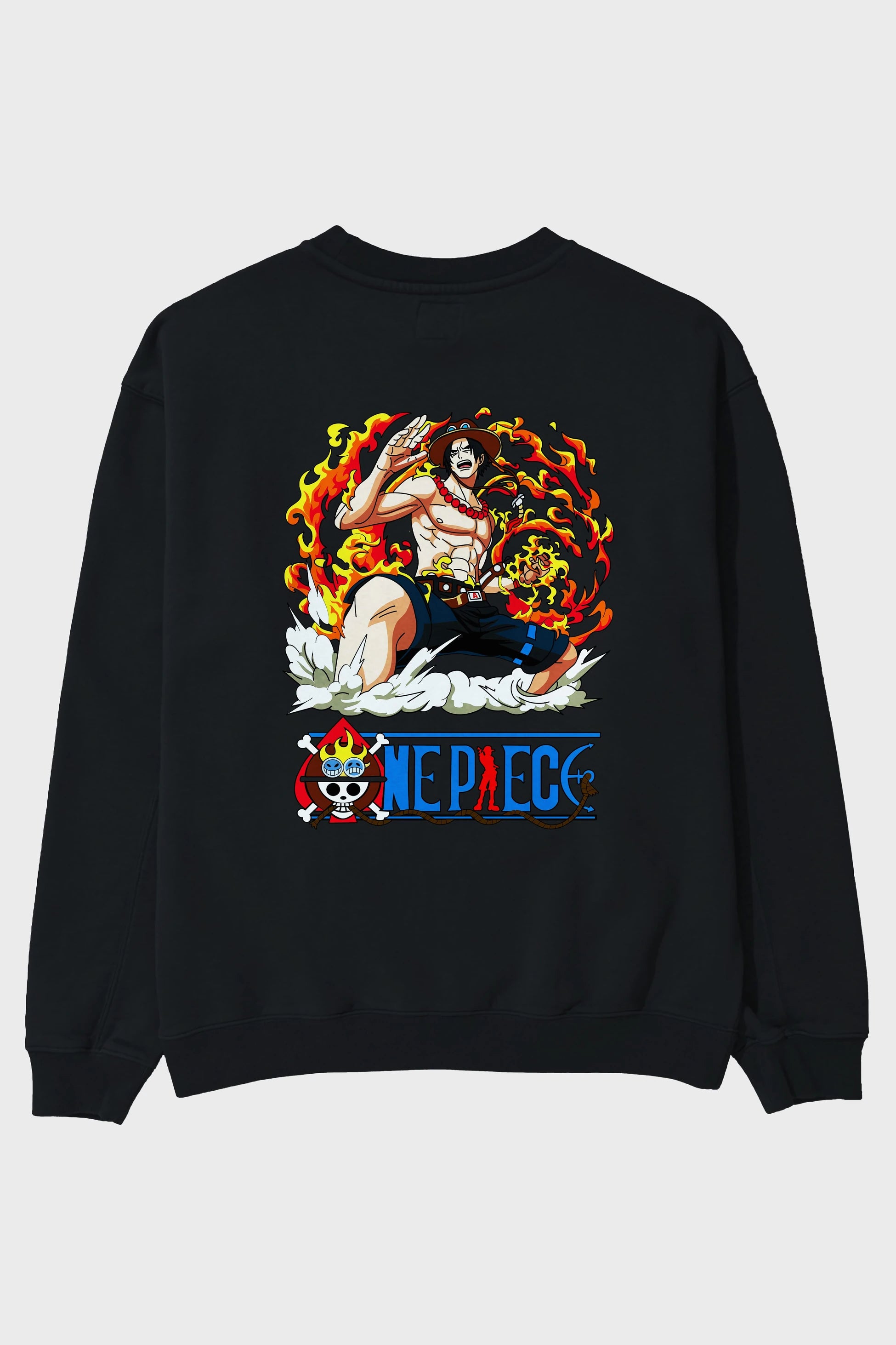 One Piece Arka Baskılı Anime Oversize Sweatshirt Erkek Kadın Unisex