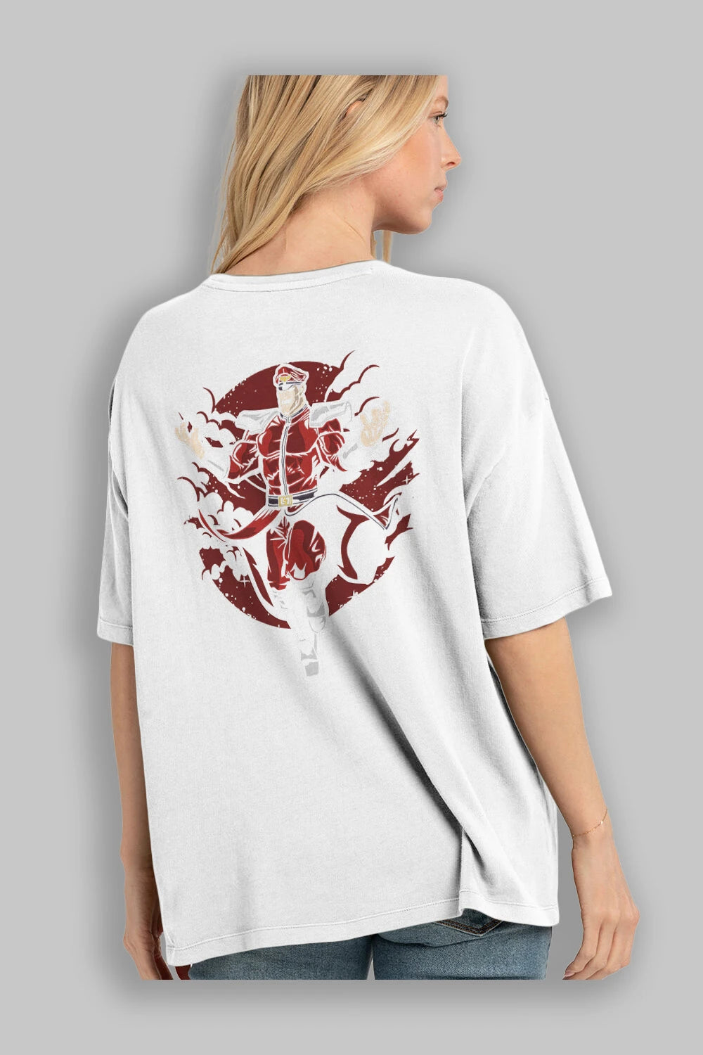 M BISON Arka Baskılı Oversize t-shirt Erkek Kadın Unisex %100 Pamuk