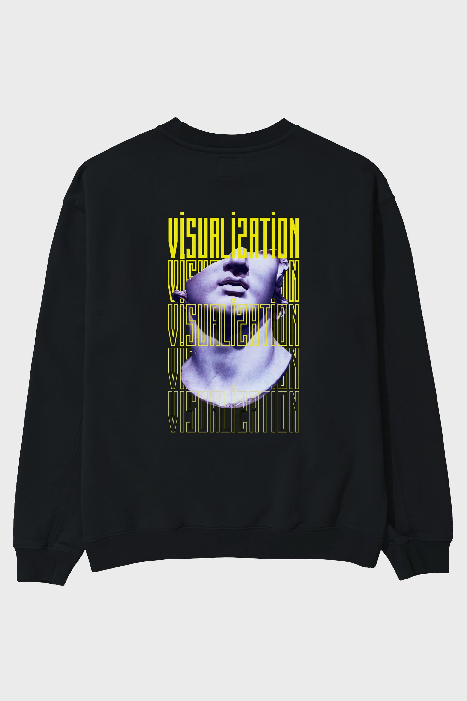 Visualization Yazılı Arka Baskılı Oversize Sweatshirt Erkek Kadın Unisex