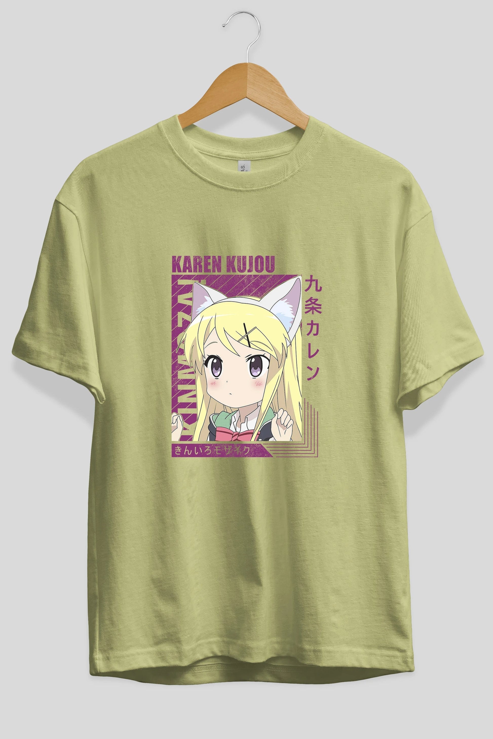 Karen Kujou 4 Anime Ön Baskılı Oversize t-shirt %100 pamuk Erkek Kadın Unisex