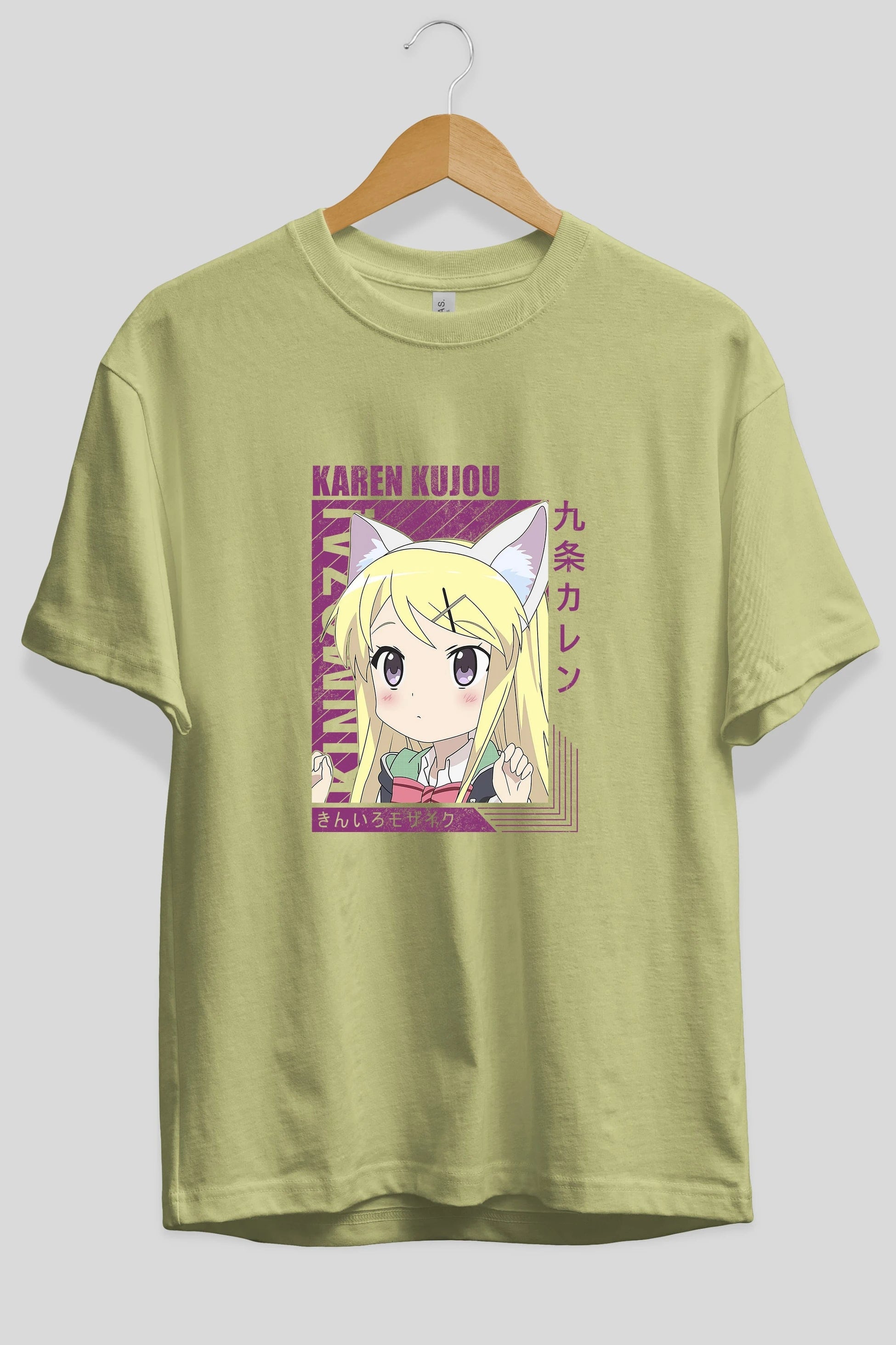 Karen Kujou 4 Anime Ön Baskılı Oversize t-shirt %100 pamuk Erkek Kadın Unisex