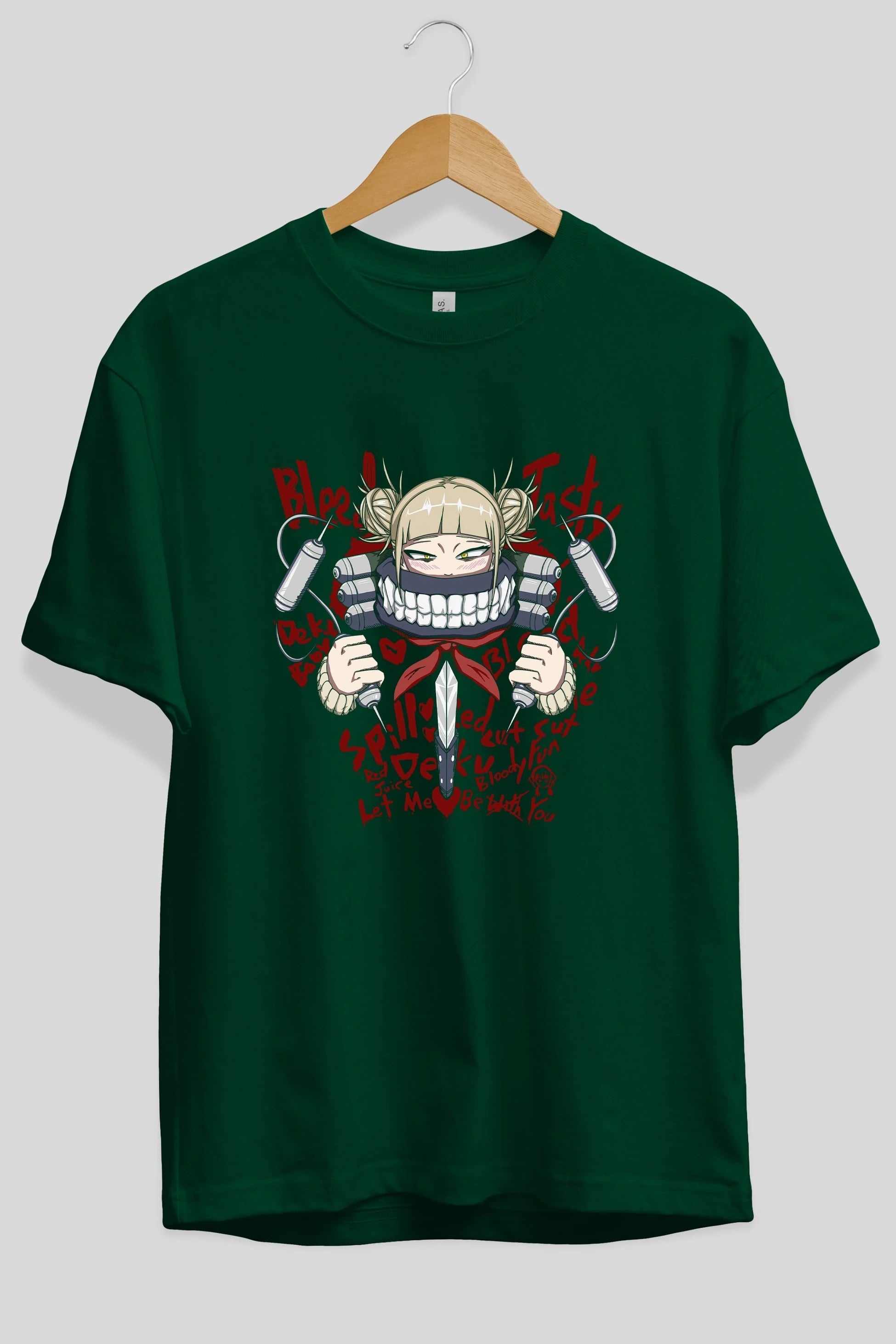 Himiko Toga 1 Anime Ön Baskılı Oversize t-shirt %100 pamuk Erkek Kadın Unisex