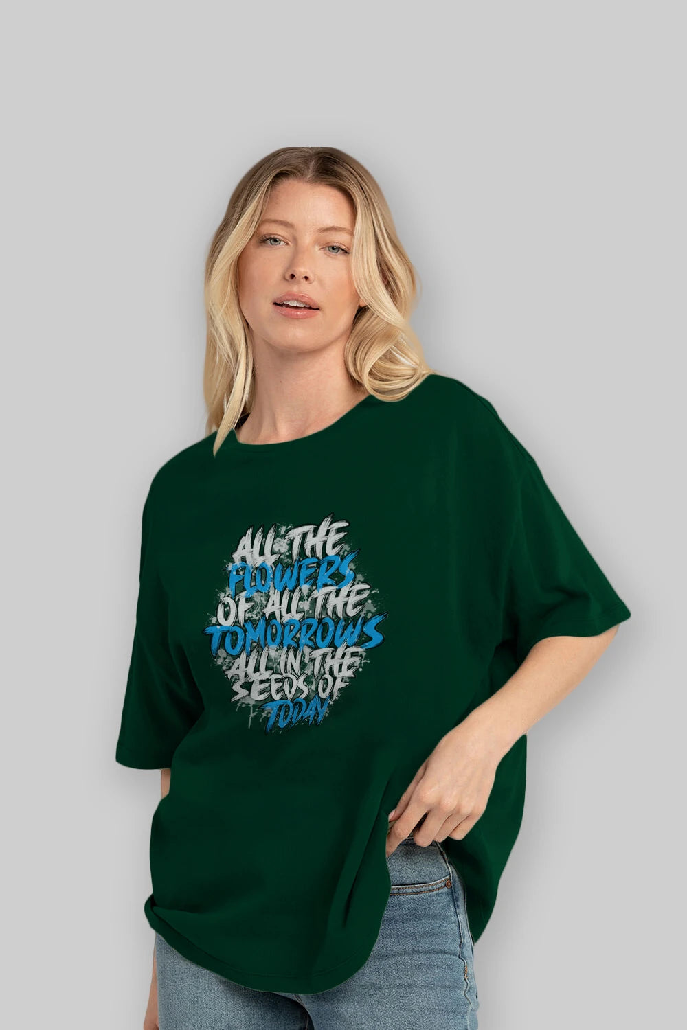 All The Flowers Of All The Tomorrows Ön Baskılı Oversize t-shirt Erkek Kadın Unisex