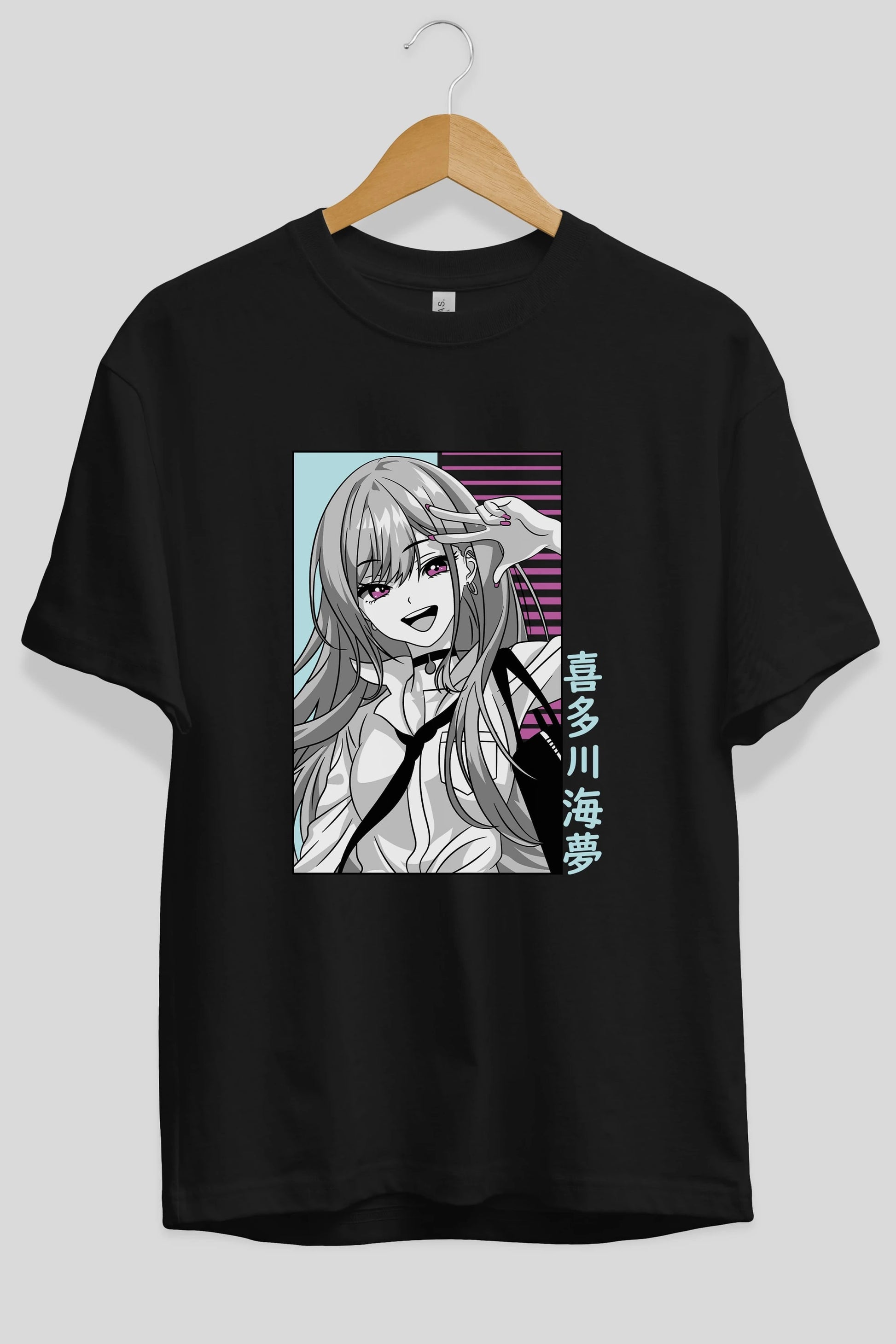 Marin Kitagawa 1 Anime Ön Baskılı Oversize t-shirt %100 pamuk Erkek Kadın Unisex