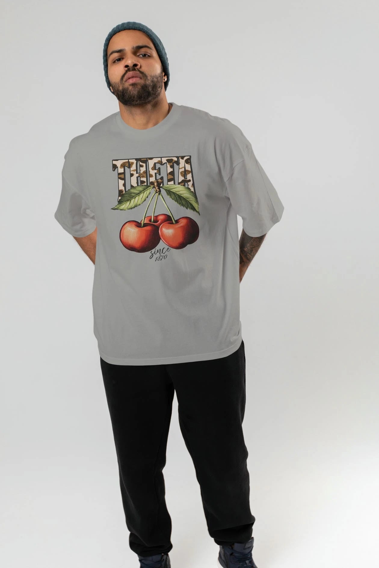 Cherry Cherries 9 Ön Baskılı Oversize t-shirt Erkek Kadın Pamuk Bisiklet Yaka tişort