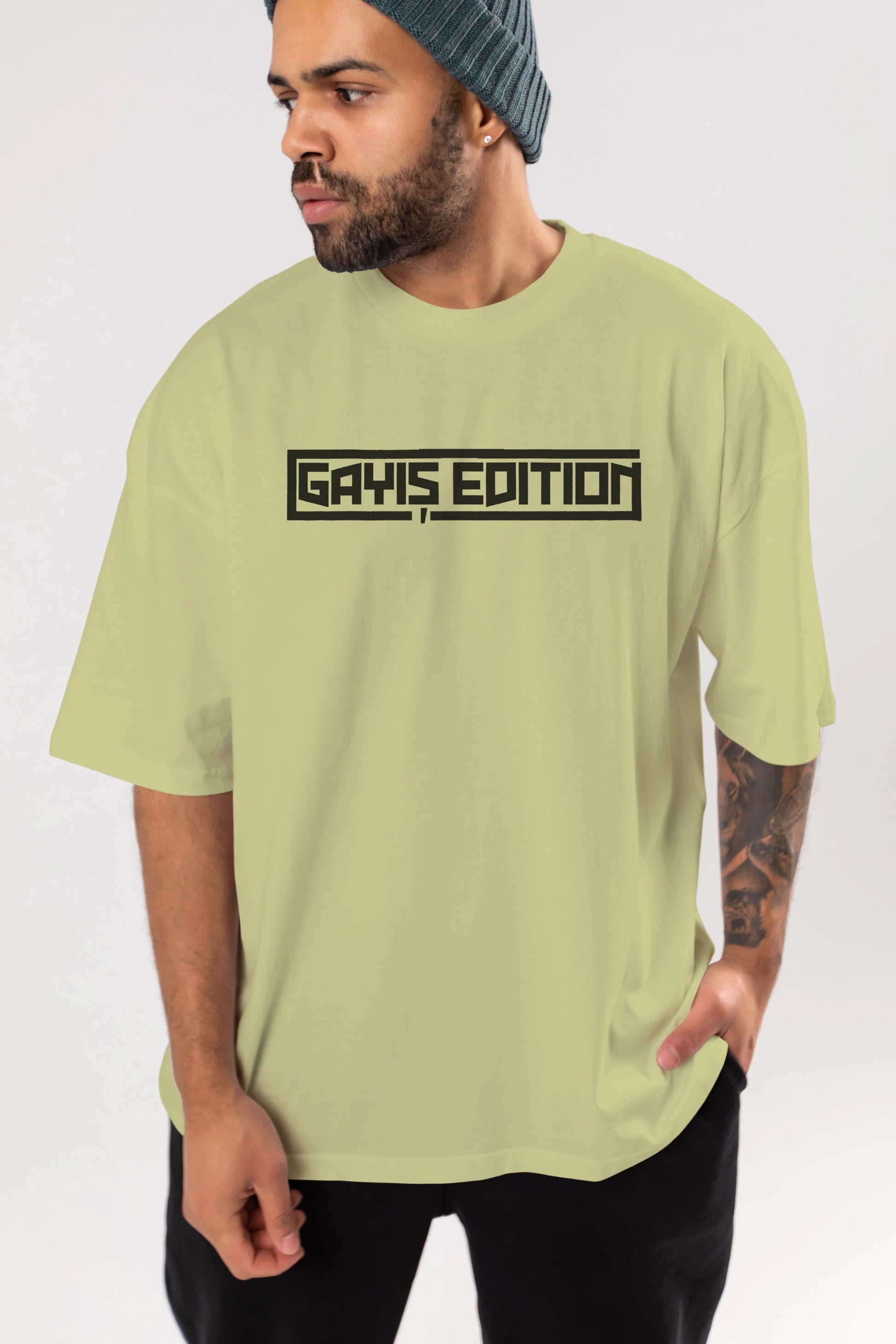Gayış Edution Ön Baskılı Oversize t-shirt %100 pamuk Erkek Kadın Unisex