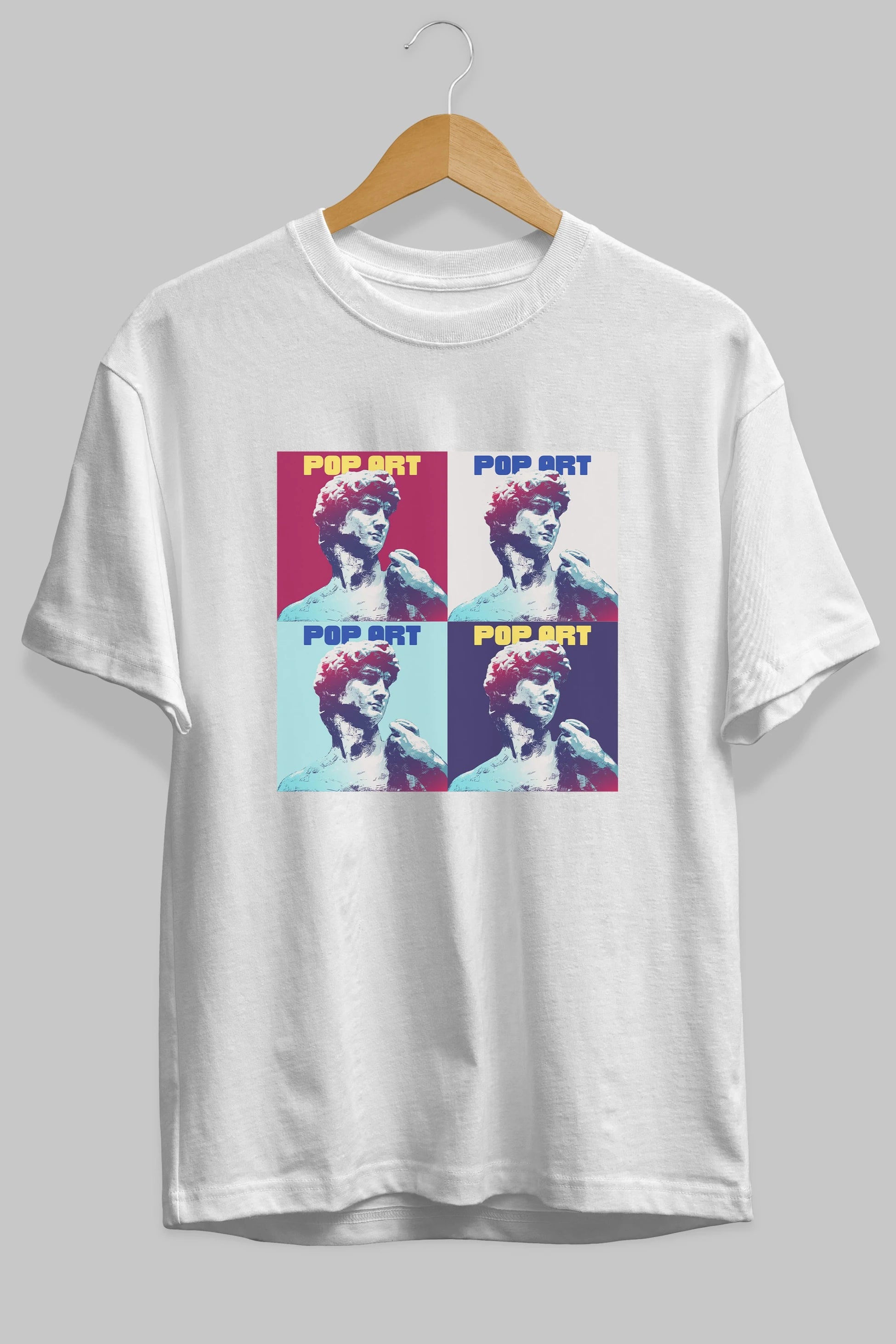 Creative Pop Art Ön Baskılı Oversize t-shirt Erkek Kadın Unisex