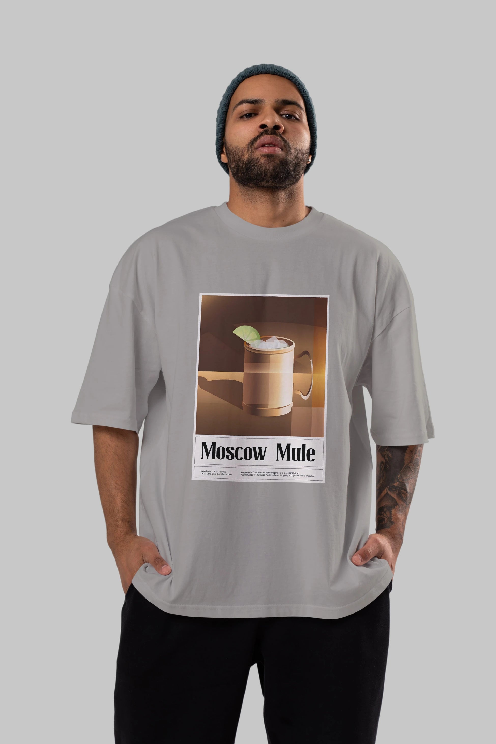 Moscow Mule 3 Ön Baskılı Oversize t-shirt Erkek Kadın Unisex %100 Pamuk Bisiklet Yaka tişort