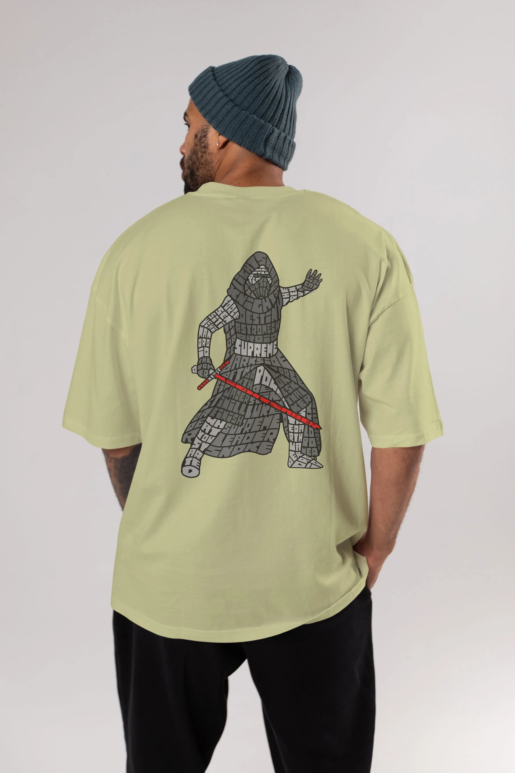 Kylo Arka Baskılı Oversize t-shirt %100 pamuk Erkek Kadın Unisex