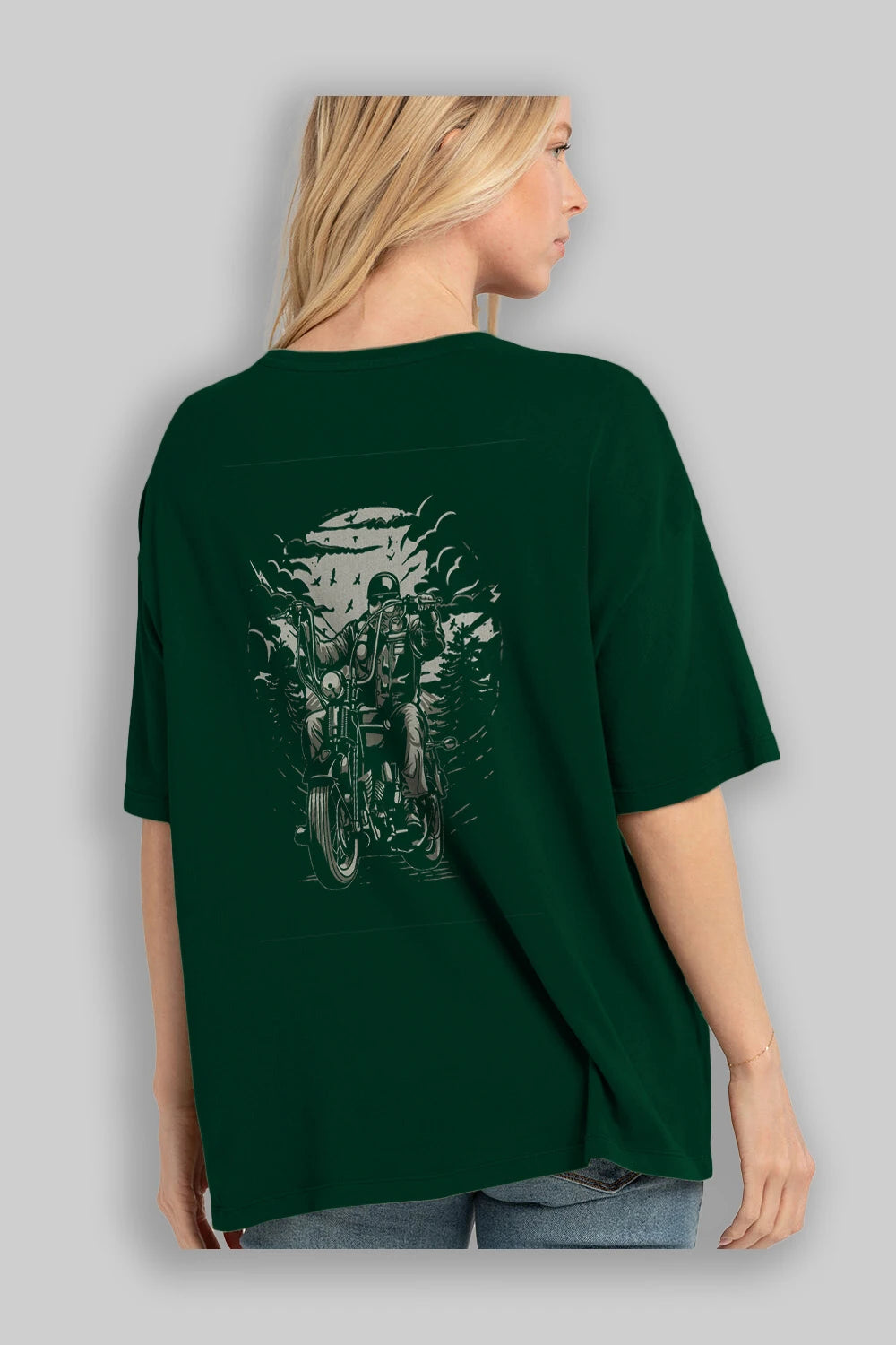 Live To Ride Arka Baskılı Oversize t-shirt Erkek Kadın Unisex %100 Pamuk