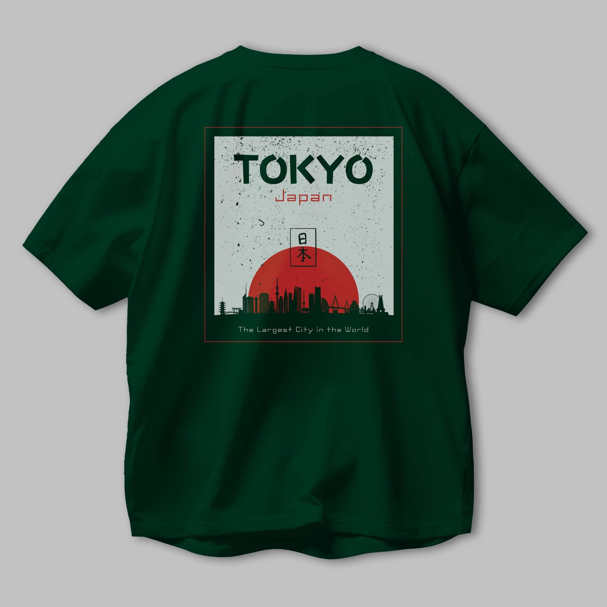Tokyo Japan Yazılı Arka Baskılı Oversize t-shirt Erkek Kadın Unisex