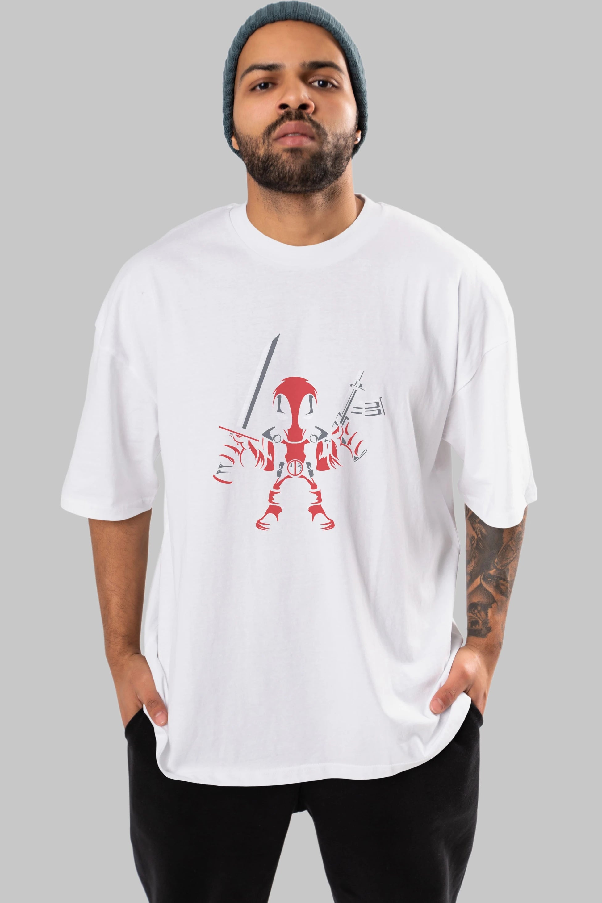 Deadpool (11) Ön Baskılı Oversize t-shirt Erkek Kadın Unisex %100 Pamuk Bisiklet Yaka tişort