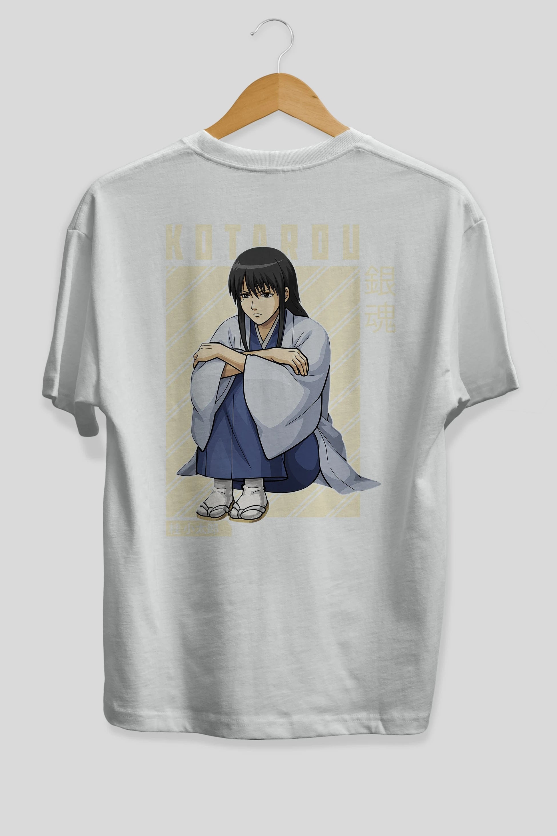 Kotarou Katsura GINTAMA Anime Arka Baskılı Oversize t-shirt Erkek Kadın Unisex