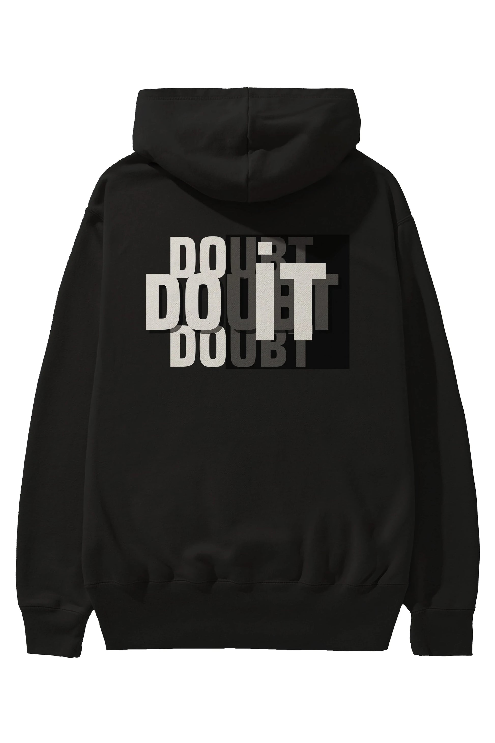 Do it Yazılı Arka Baskılı Oversize Hoodie Kapüşonlu Sweatshirt Erkek Kadın Unisex