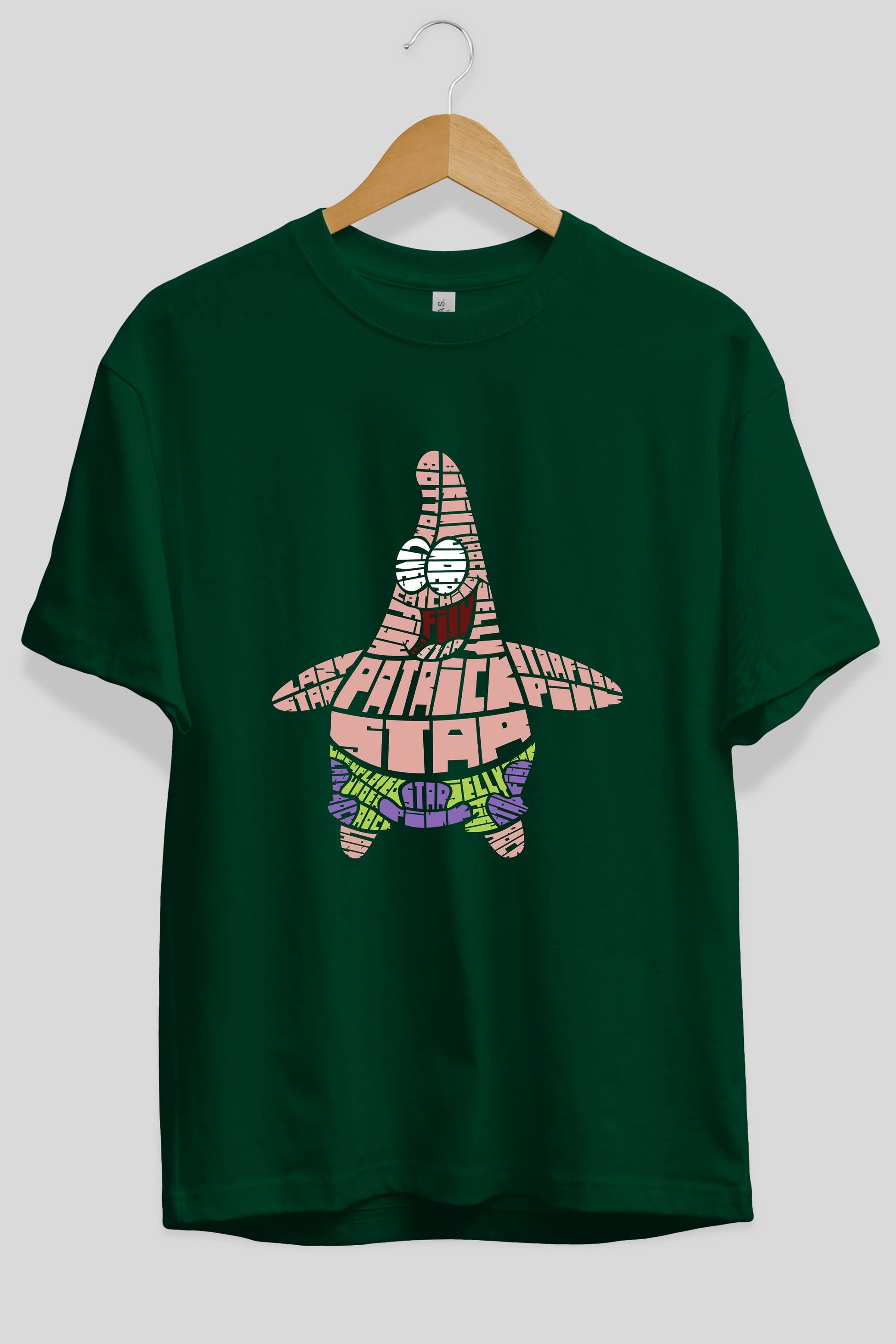 Patrick Star Ön Baskılı Oversize t-shirt %100 pamuk Erkek Kadın Unisex