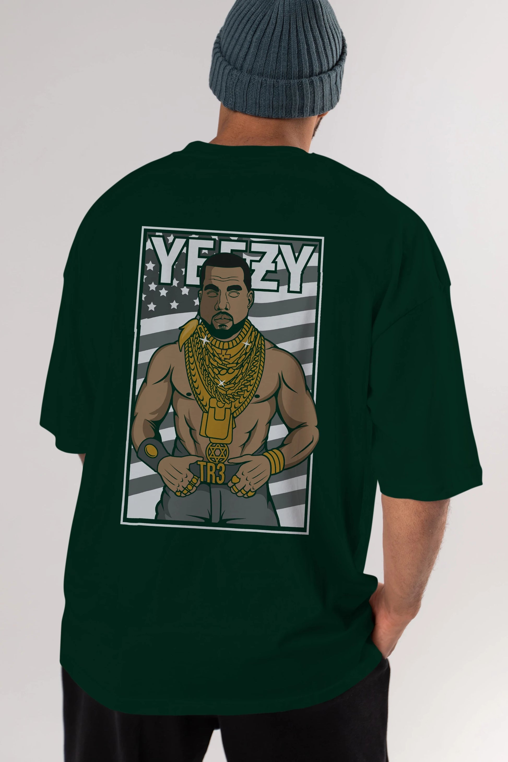Mr.T Arka Baskılı Oversize t-shirt Erkek Kadın Unisex %100 Pamuk tişort