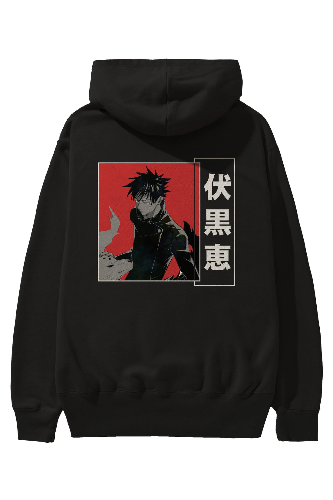 Megumi Fushiguro Anime Arka Baskılı Hoodie Oversize Kapüşonlu Sweatshirt Erkek Kadın Unisex