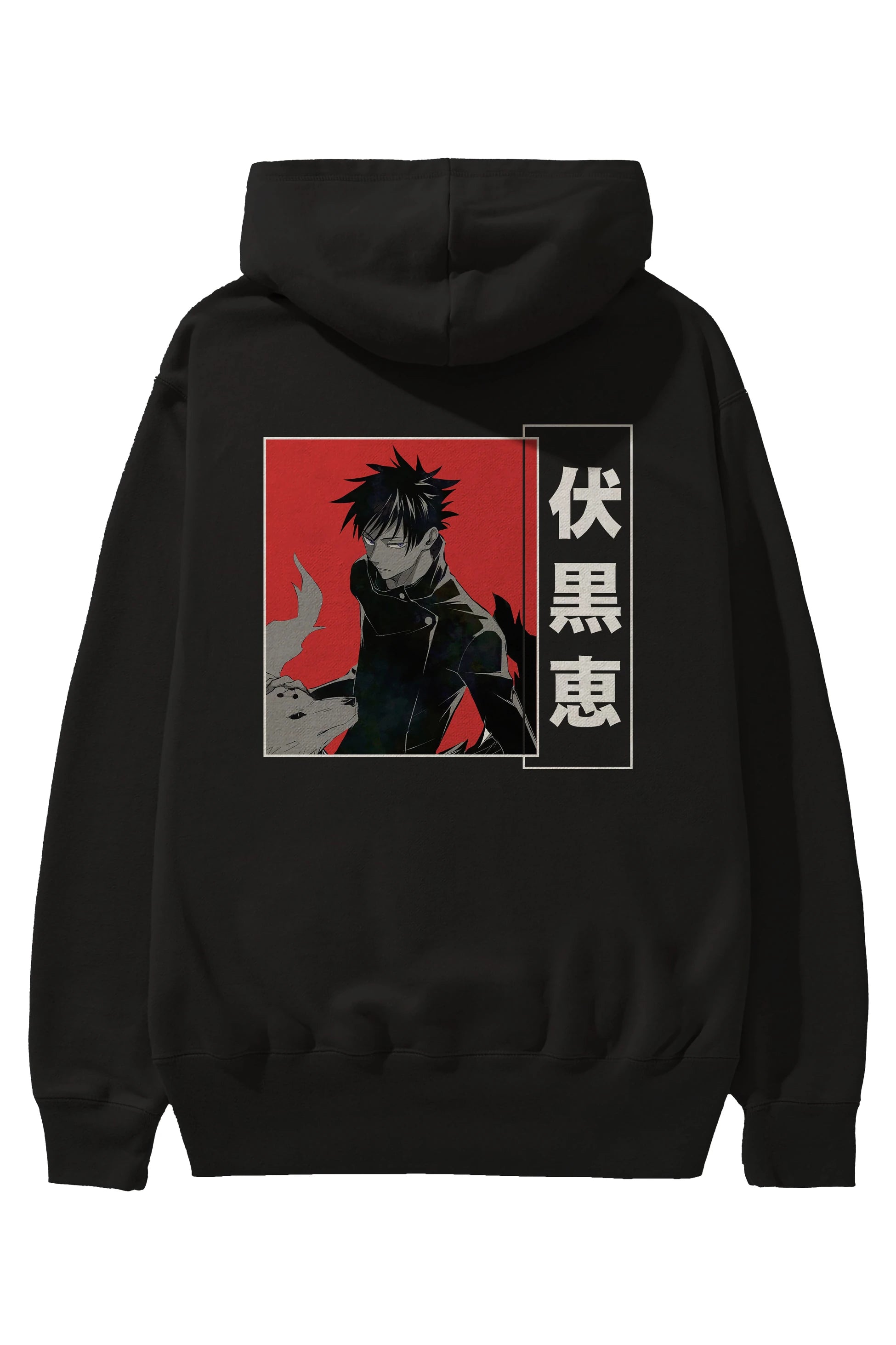 Megumi Fushiguro Anime Arka Baskılı Hoodie Oversize Kapüşonlu Sweatshirt Erkek Kadın Unisex