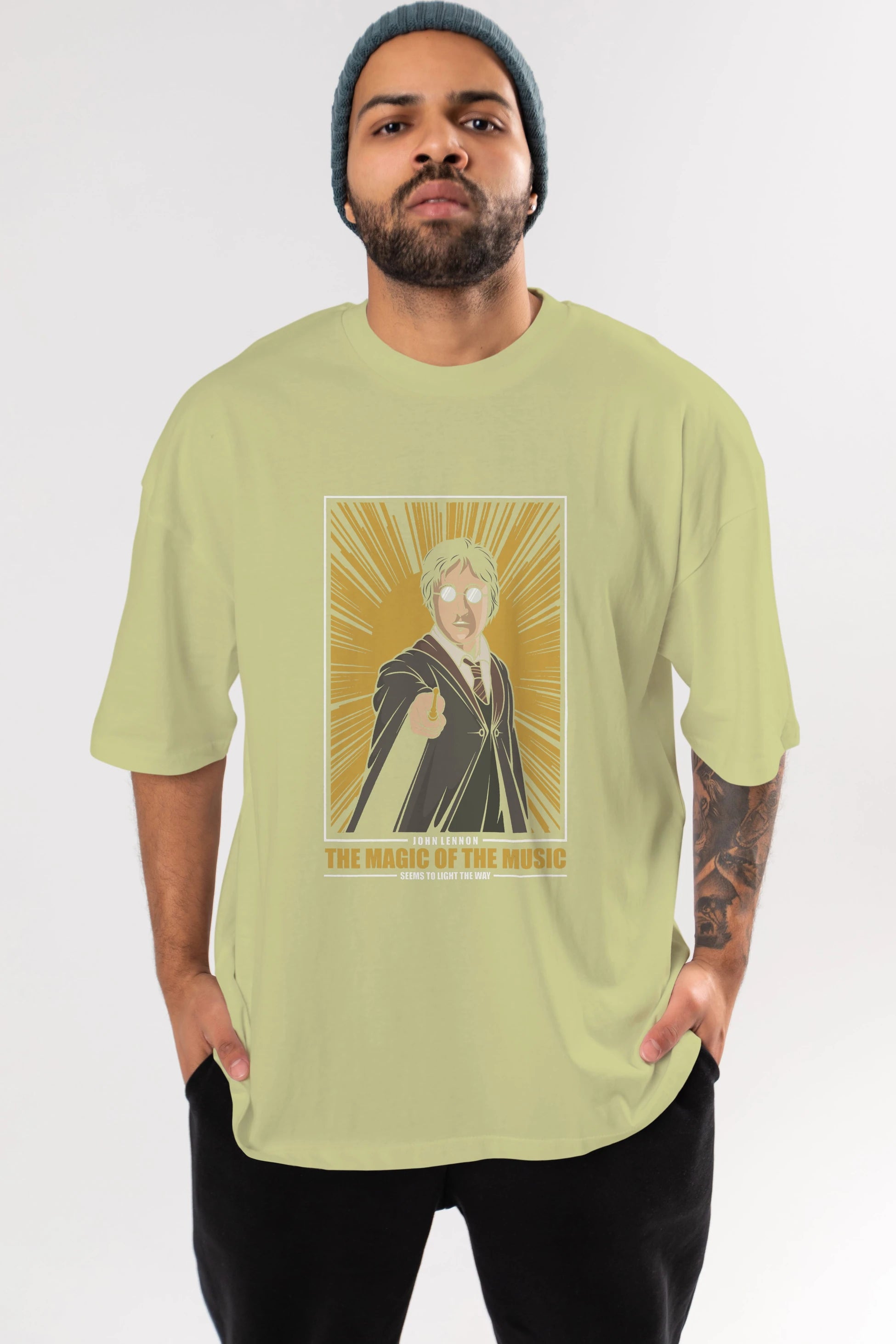 John Potter Ön Baskılı Oversize t-shirt Erkek Kadın Unisex %100 Pamuk tişort