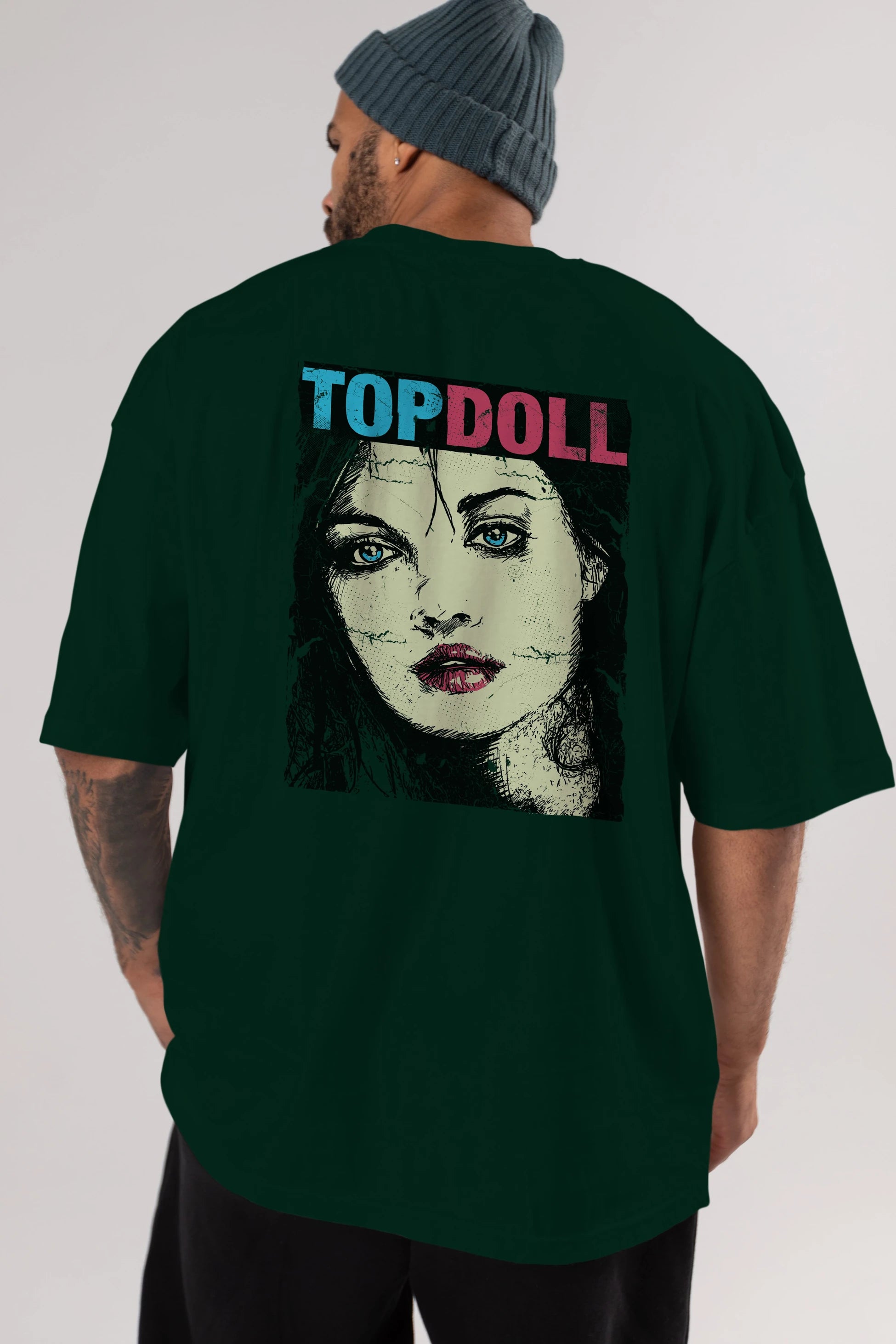 Topdoll Streetwear Arka Baskılı Oversize t-shirt Erkek Kadın Unisex