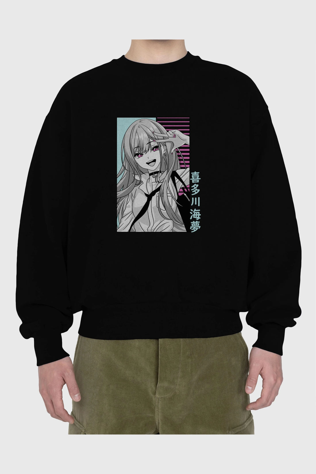 Marin Kitagawa 1 Anime Ön Baskılı Oversize Sweatshirt Erkek Kadın Unisex