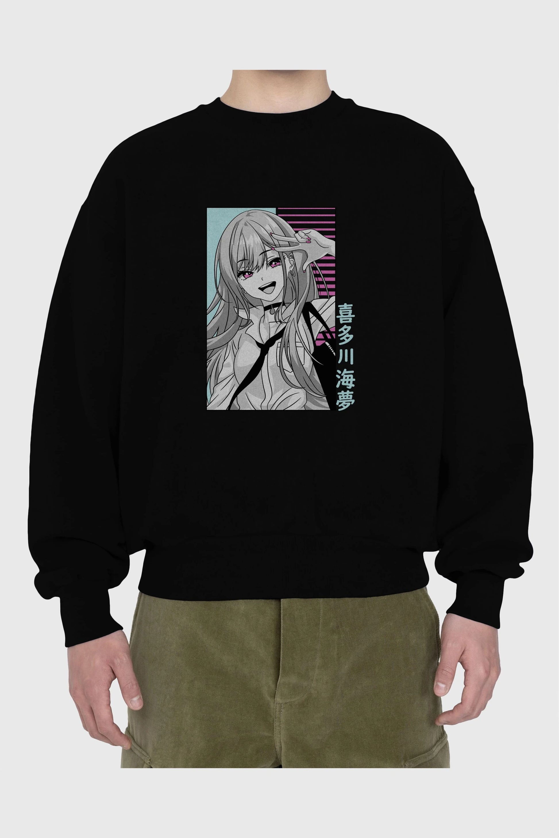 Marin Kitagawa 1 Anime Ön Baskılı Oversize Sweatshirt Erkek Kadın Unisex