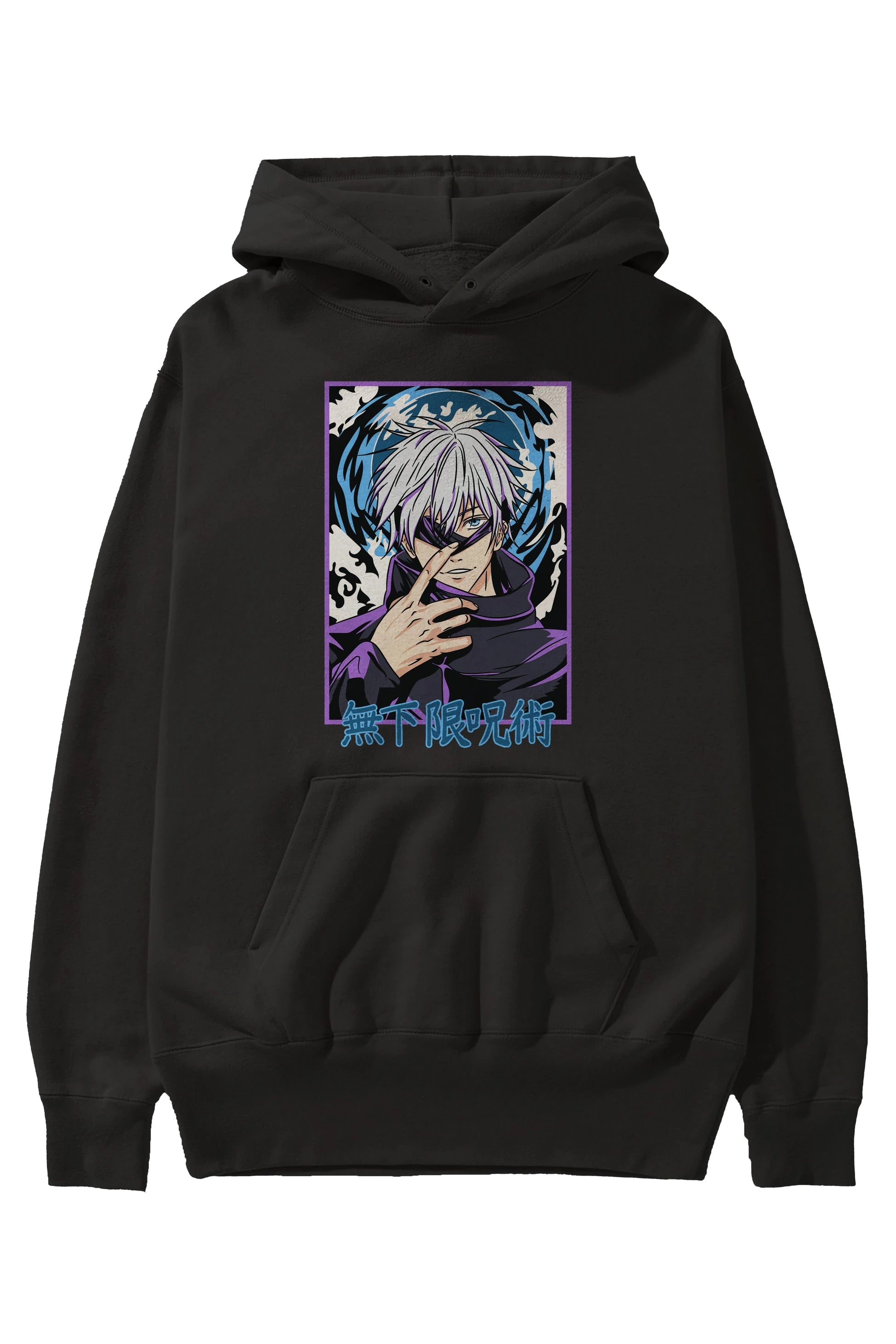 SATORU GOJO 3 Anime Ön Baskılı Hoodie Oversize Kapüşonlu Sweatshirt Erkek Kadın Unisex