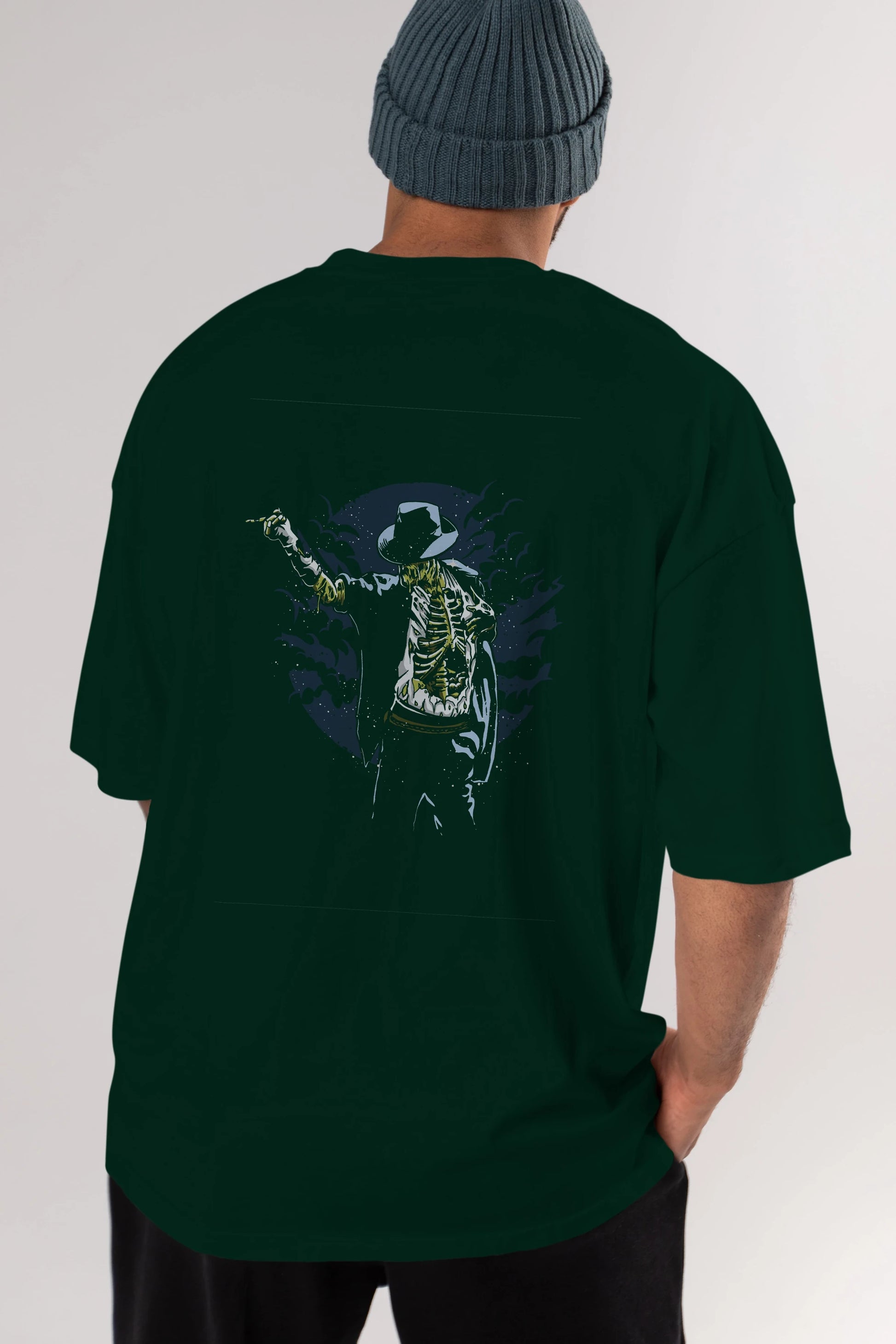Zombie Pop Arka Baskılı Oversize t-shirt Erkek Kadın Unisex %100 Pamuk