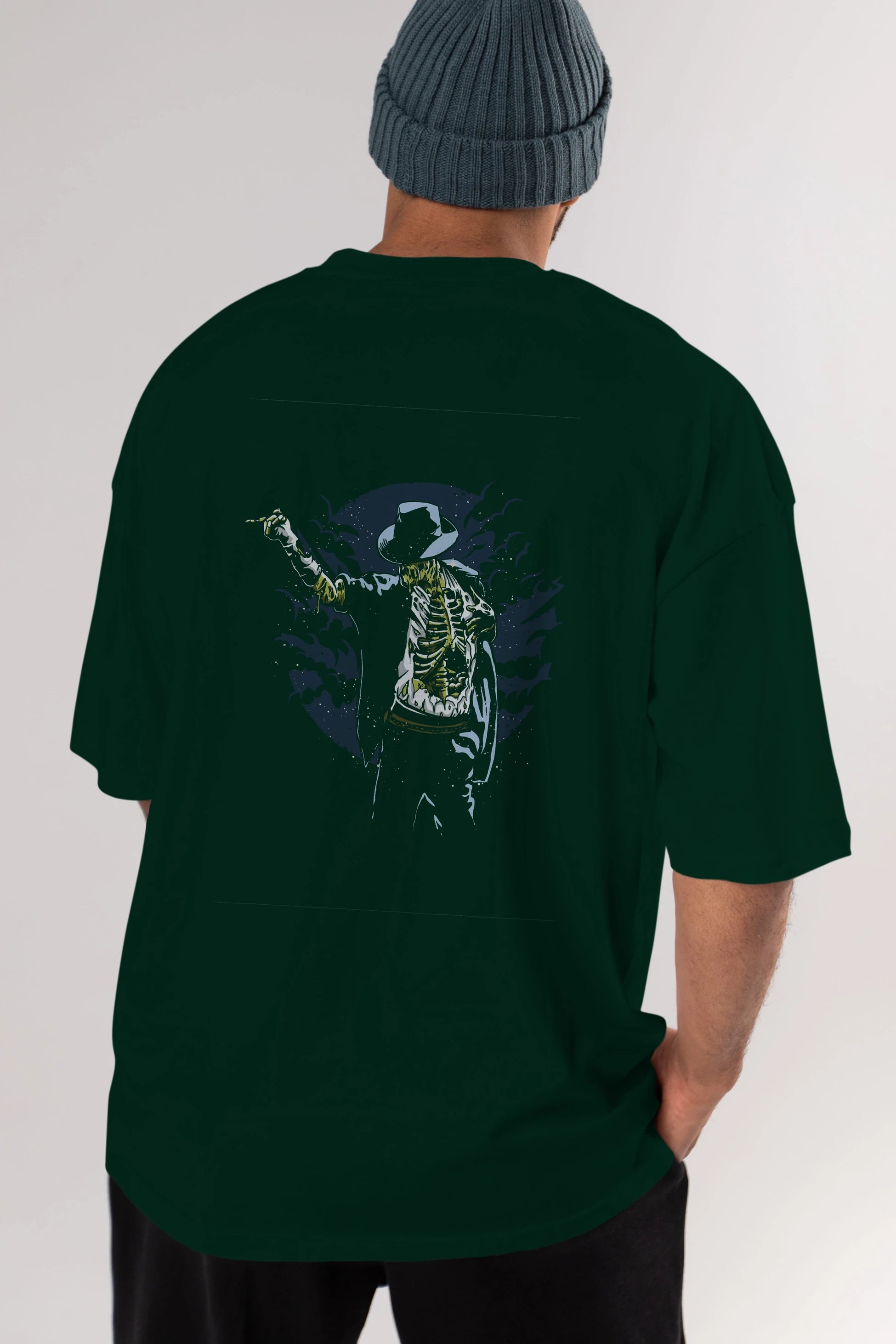 Zombie Pop Arka Baskılı Oversize t-shirt Erkek Kadın Unisex %100 Pamuk
