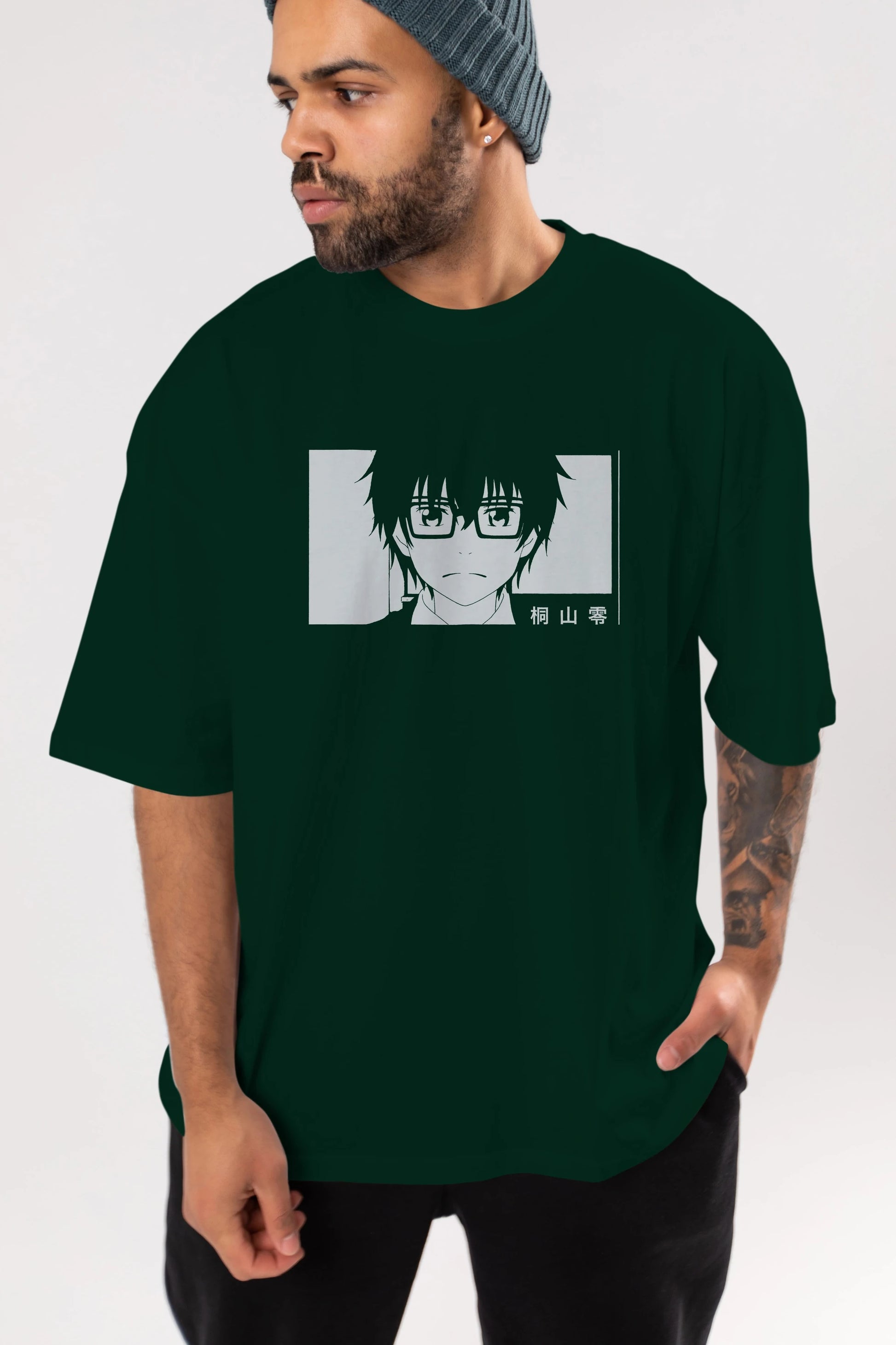 Rei Kiriyama 3 Anime Ön Baskılı Oversize t-shirt %100 pamuk Erkek Kadın Unisex