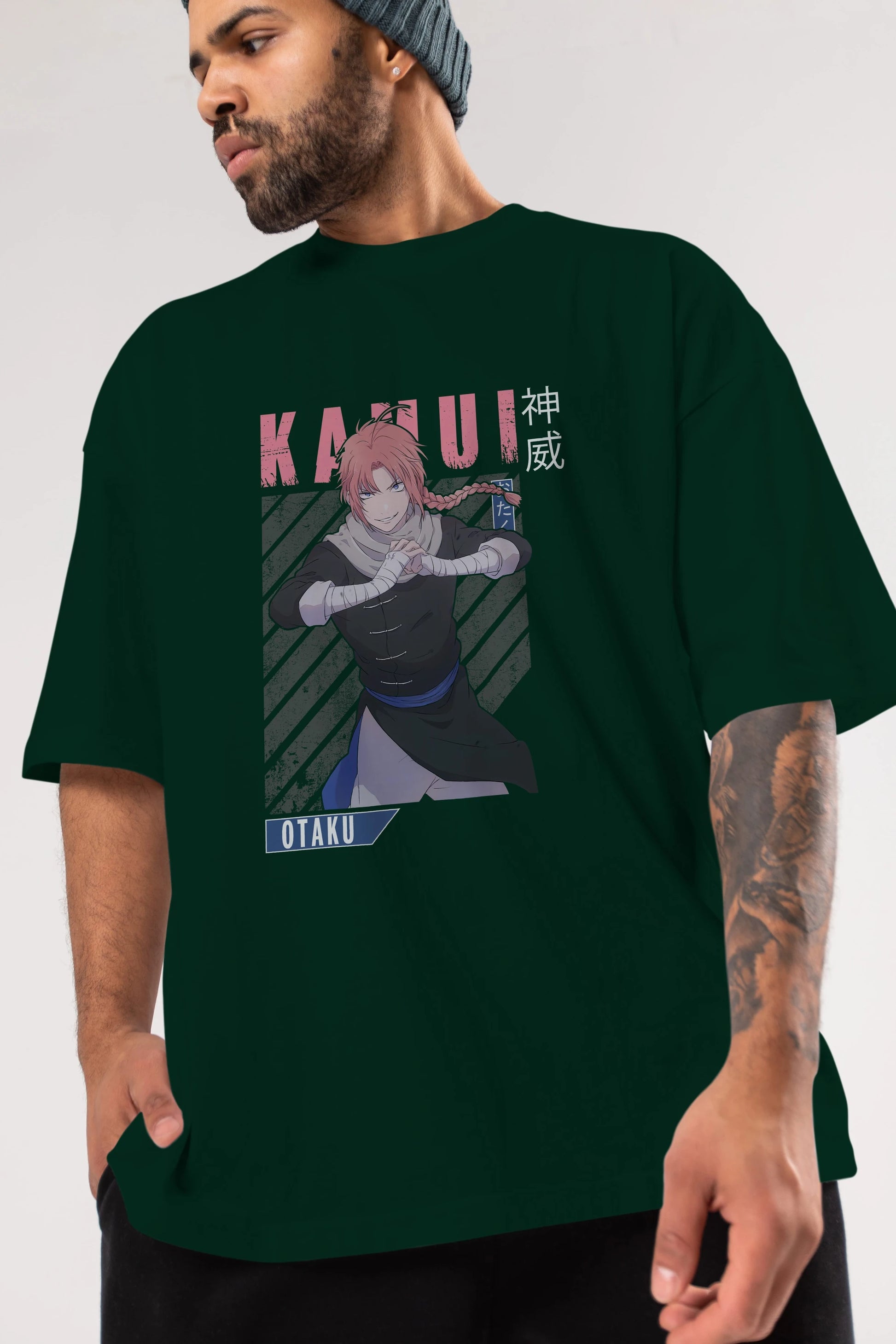Kamui GINTAMA Anime Ön Baskılı Oversize t-shirt %100 pamuk Erkek Kadın Unisex