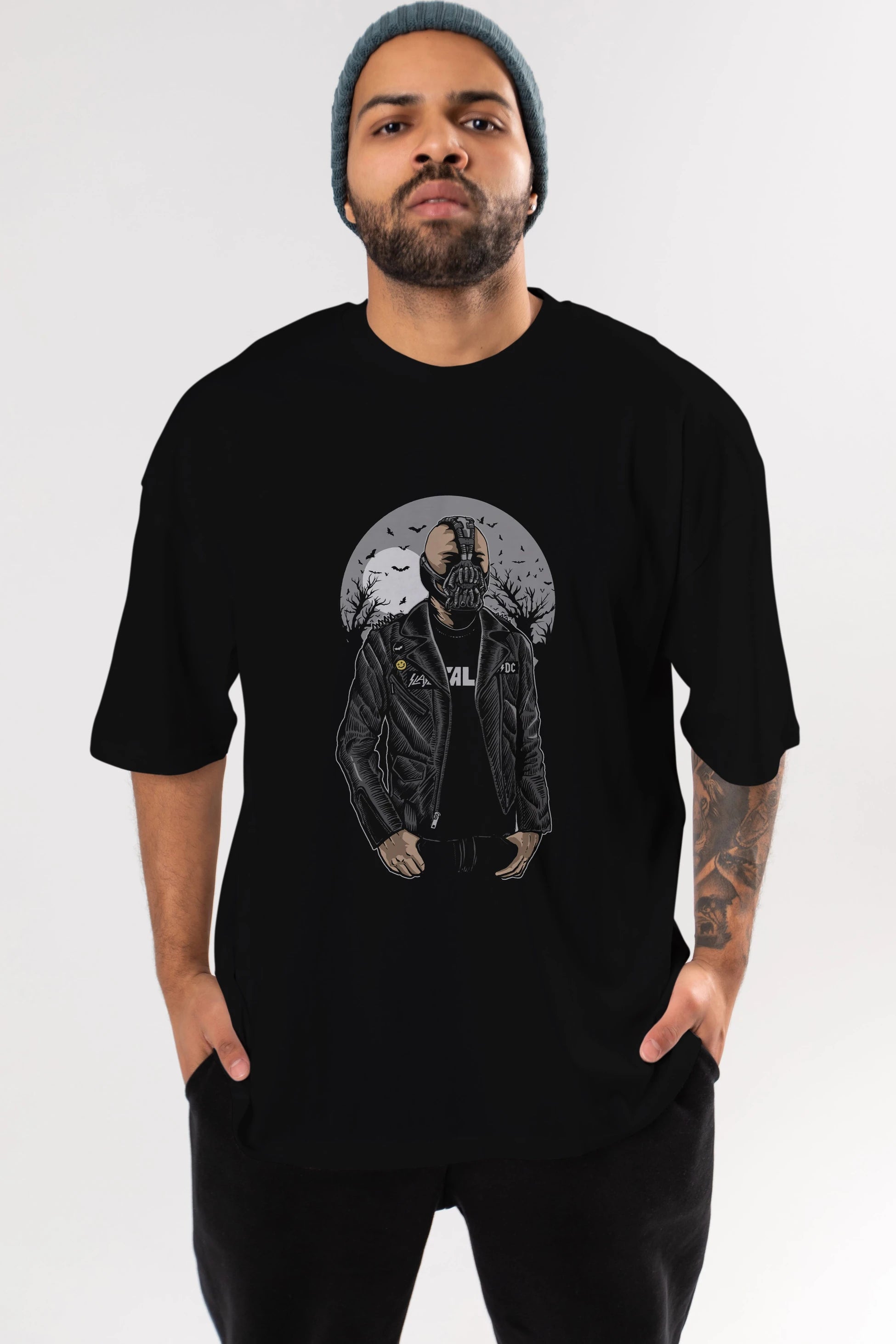 Bane Ön Baskılı Oversize t-shirt Erkek Kadın Unisex %100 Pamuk tişort