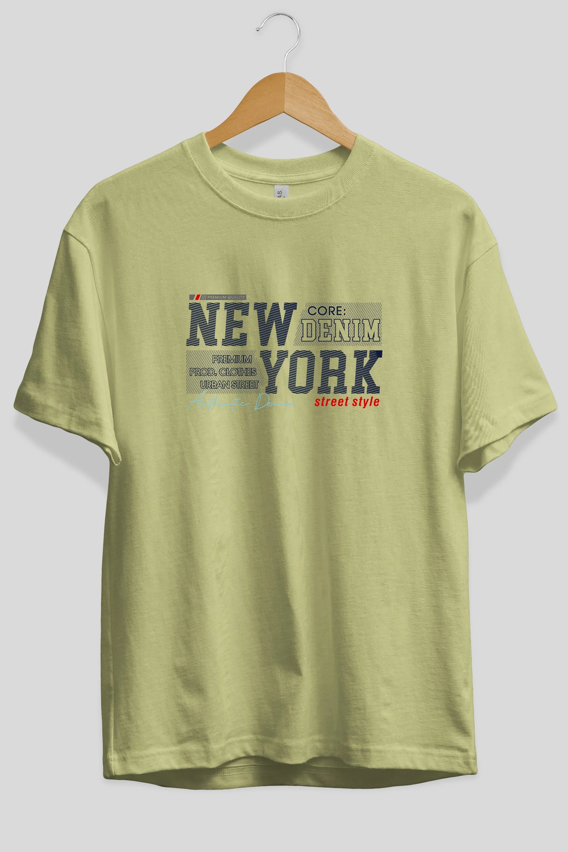 New York Street Ön Baskılı Oversize t-shirt Erkek Kadın Unisex