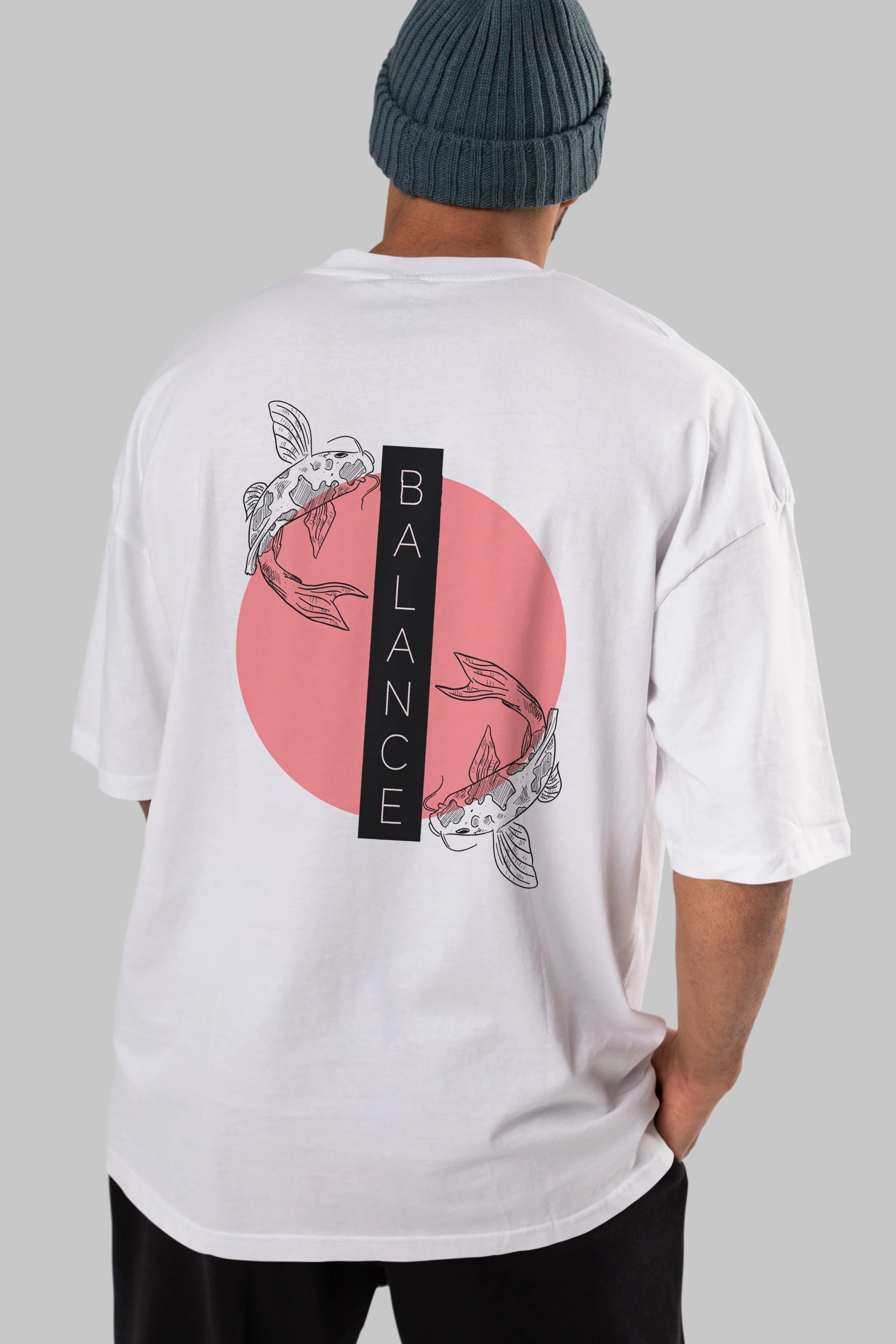 Balance 2 Yazılı Arka Baskılı Oversize t-shirt Erkek Kadın Unisex