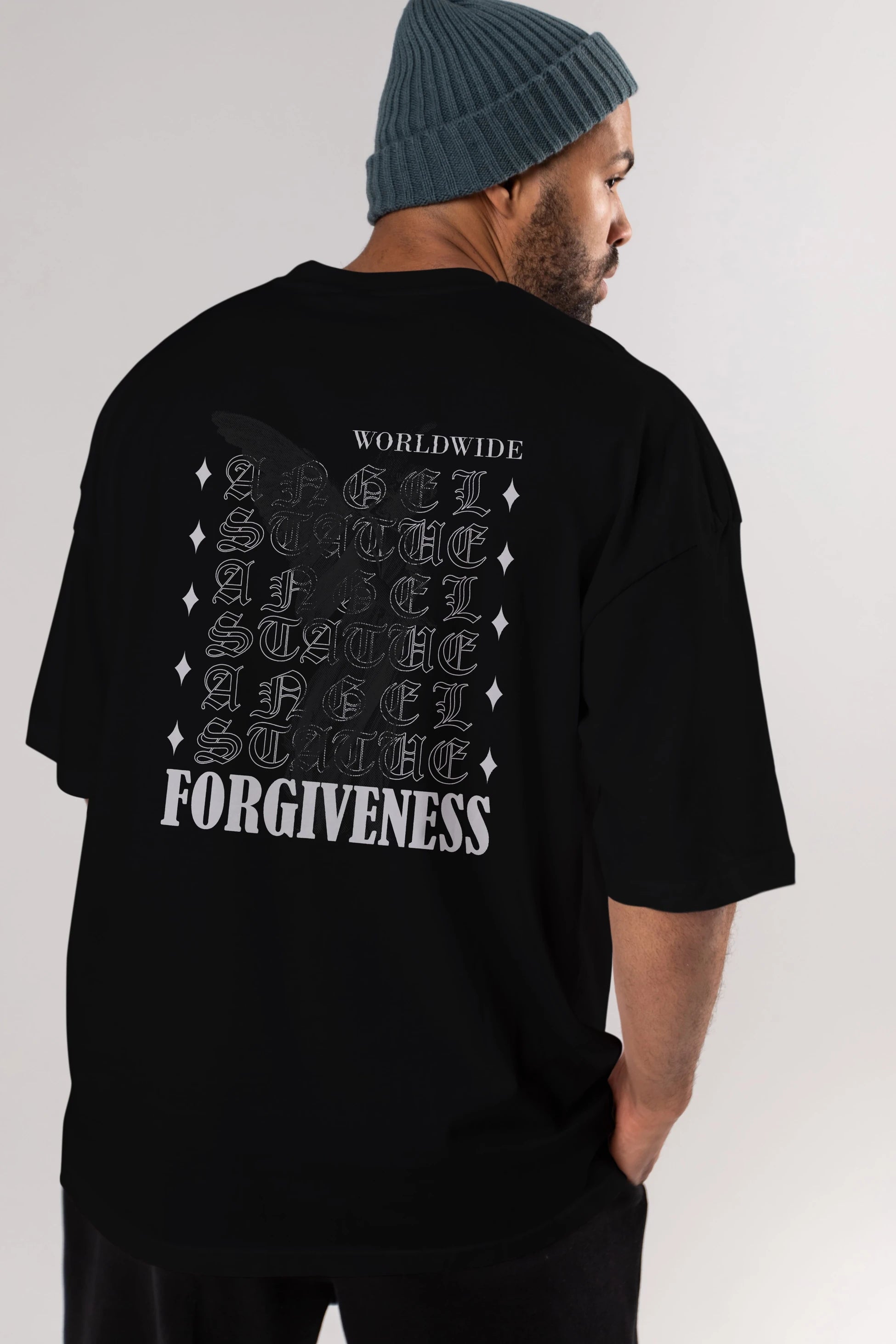 Angel Forgiveness Arka Baskılı Oversize t-shirt Erkek Kadın Unisex