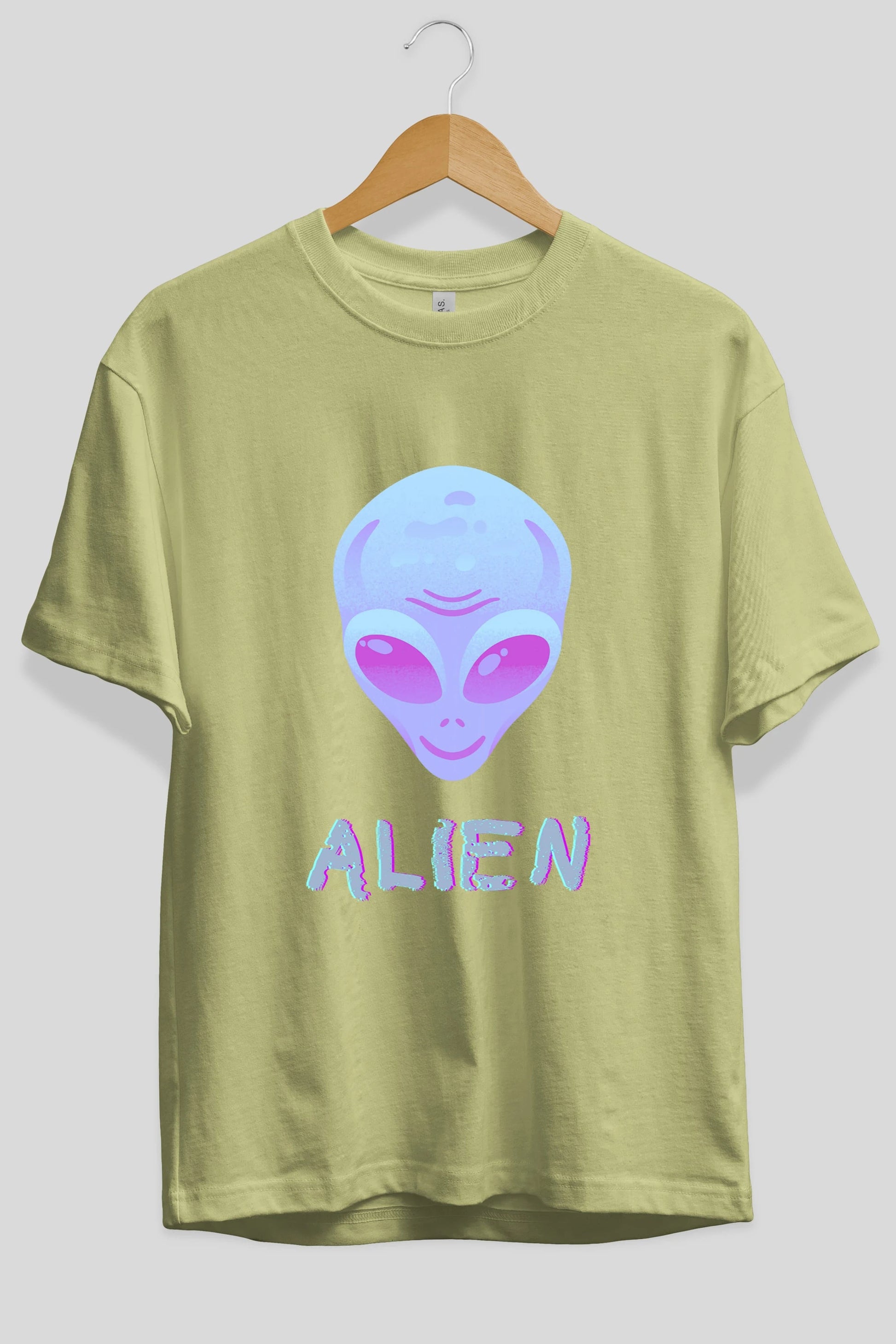 Alien Ön Baskılı Oversize t-shirt Erkek Kadın Unisex