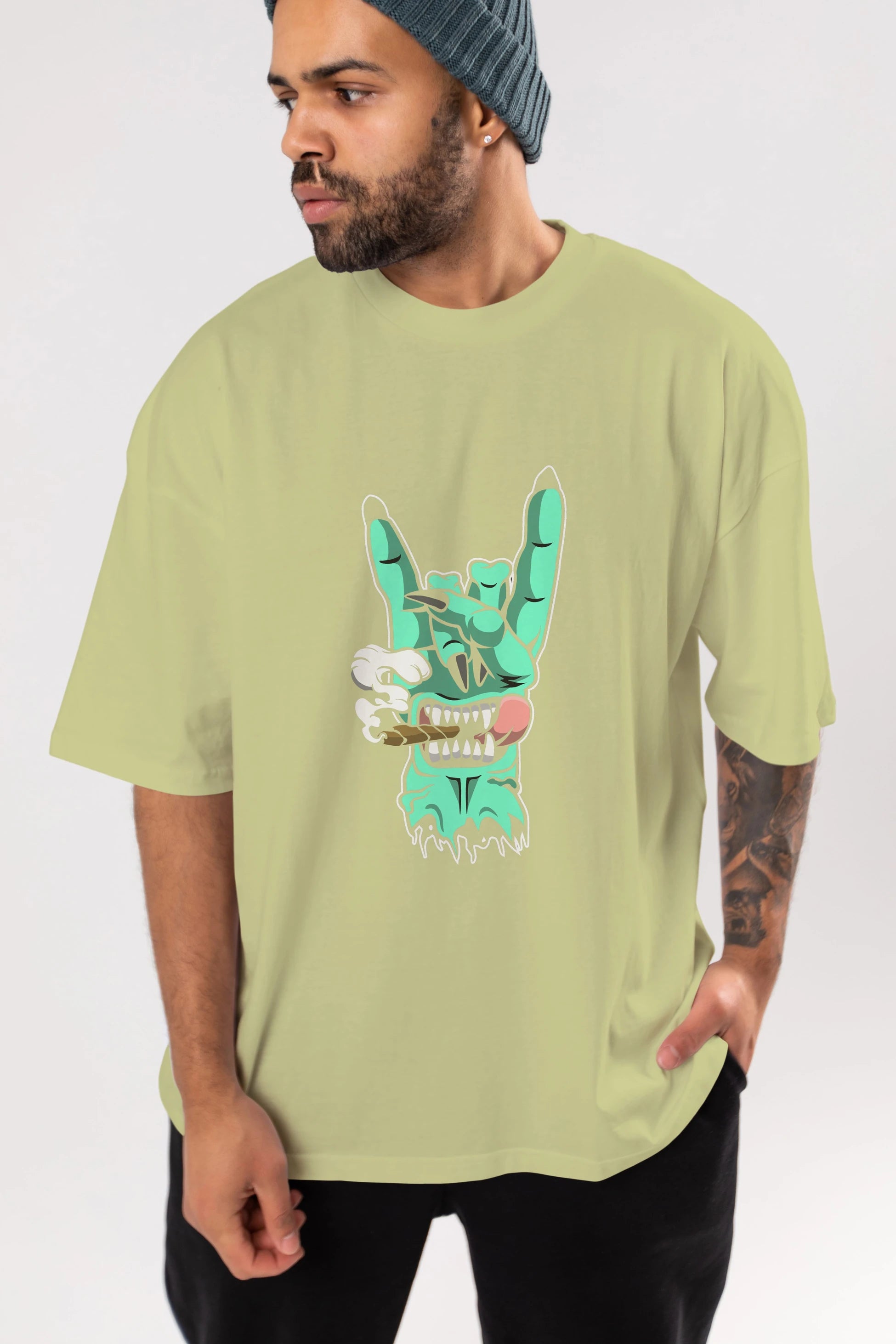 Metal Sign Ön Baskılı Oversize t-shirt Erkek Kadın Unisex %100 Pamuk tişort