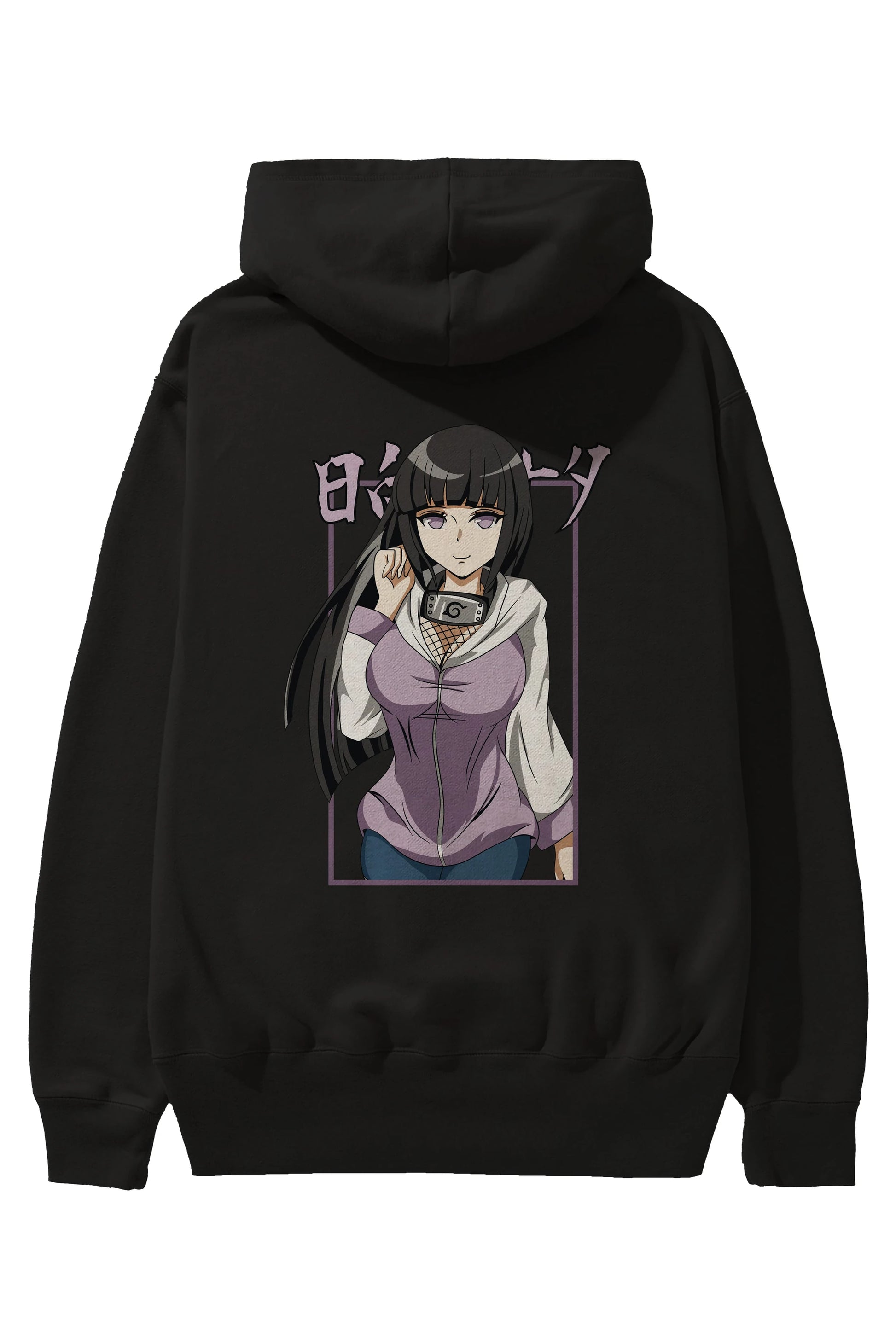 Hinata NARUTO Anime Arka Baskılı Hoodie Oversize Kapüşonlu Sweatshirt Erkek Kadın Unisex