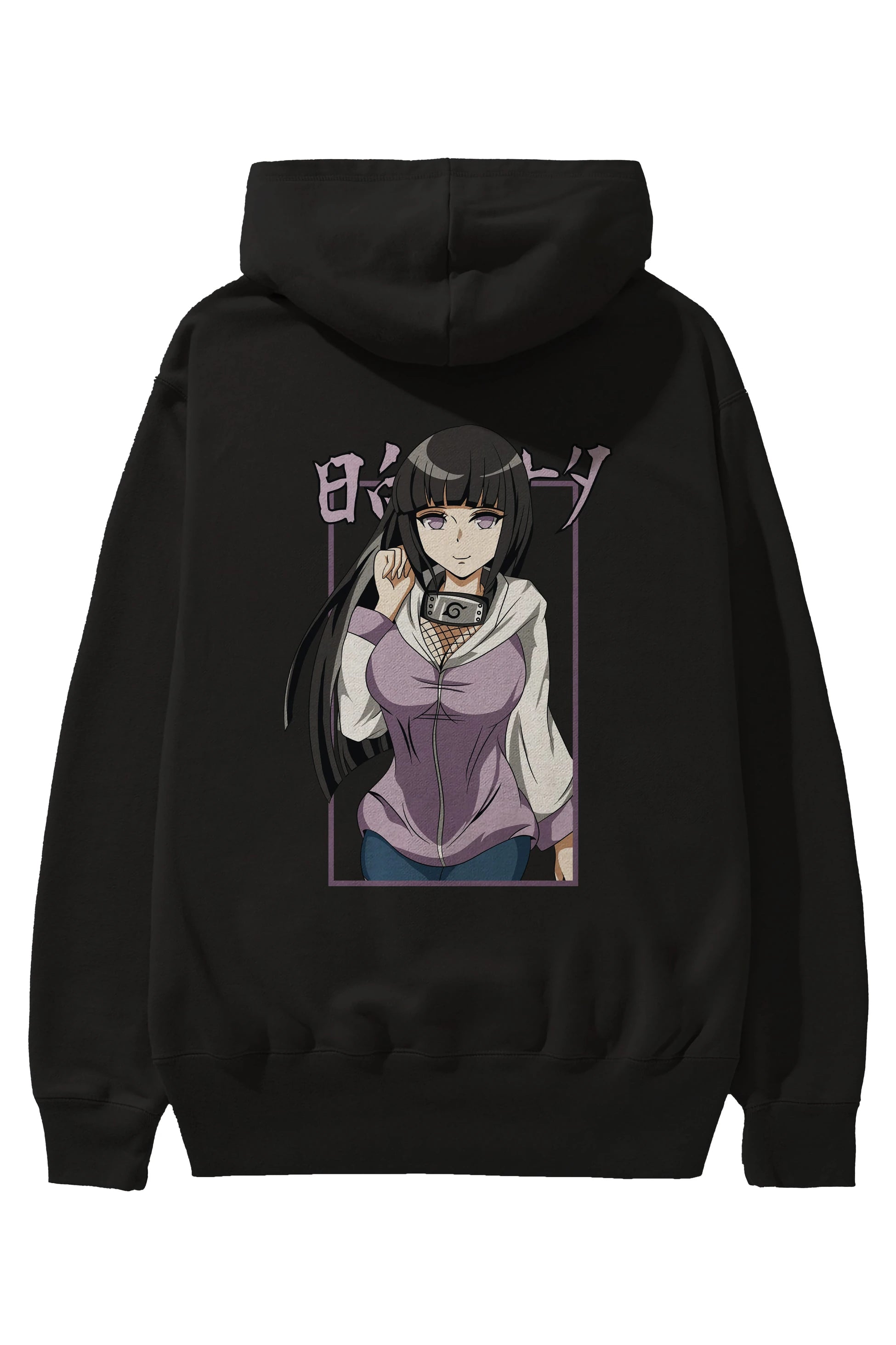 Hinata NARUTO Anime Arka Baskılı Hoodie Oversize Kapüşonlu Sweatshirt Erkek Kadın Unisex