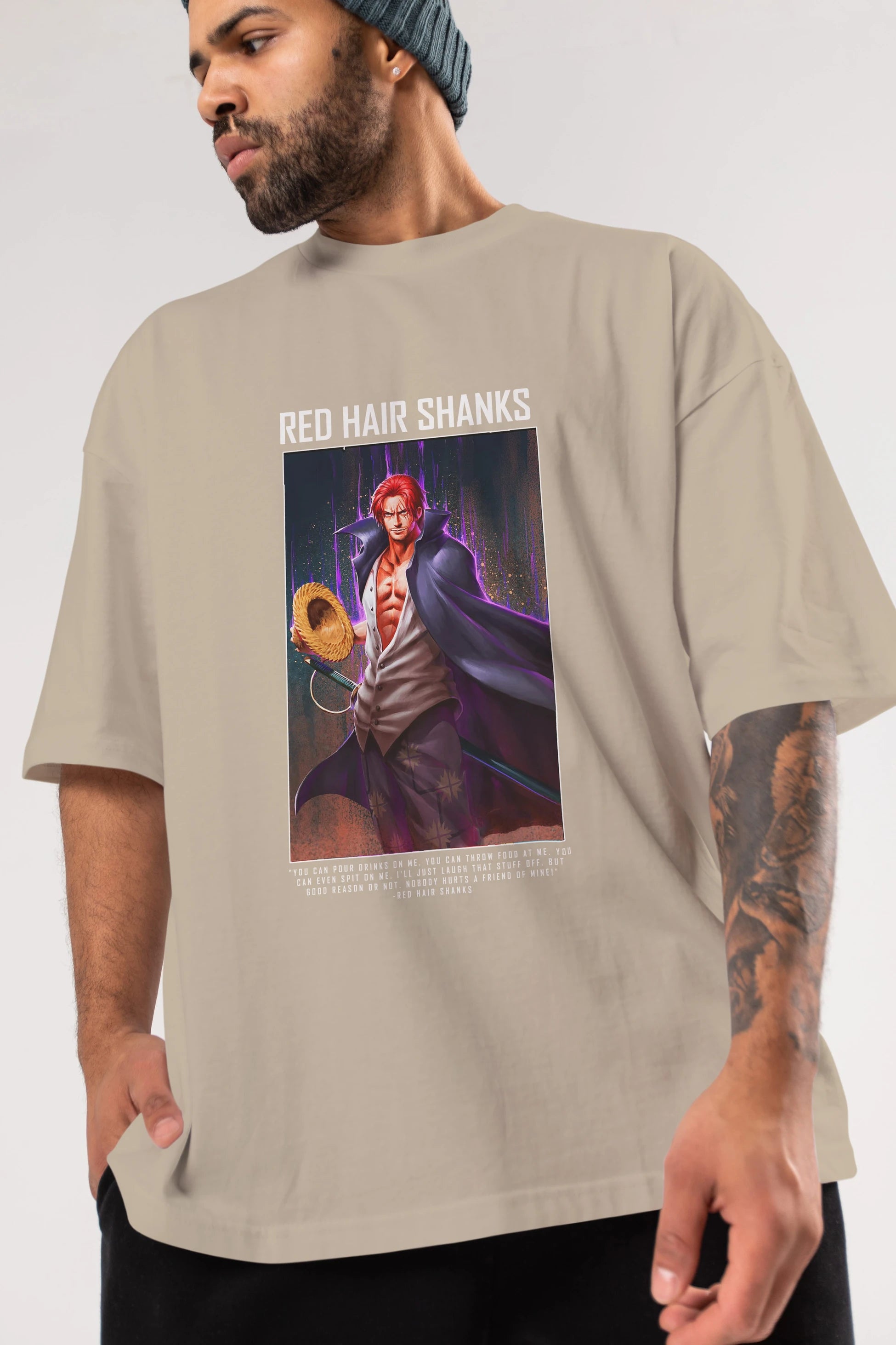 Shanks Anime Ön Baskılı Oversize t-shirt Erkek Kadın Unisex
