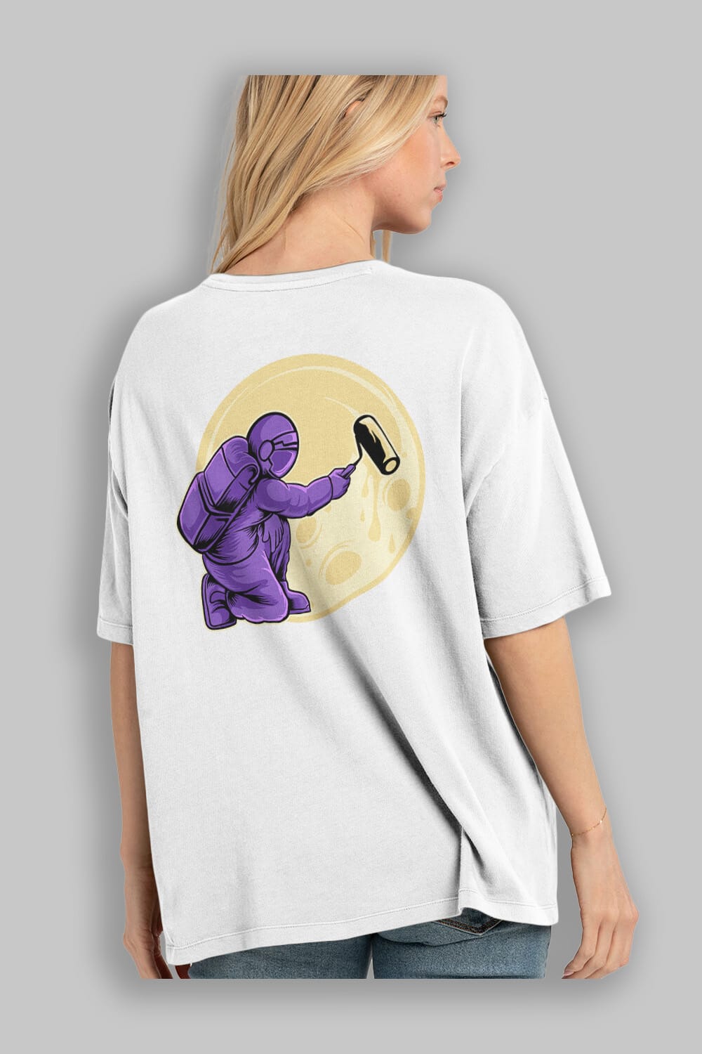 Astropaint Arka Baskılı Oversize t-shirt Erkek Kadın Unisex