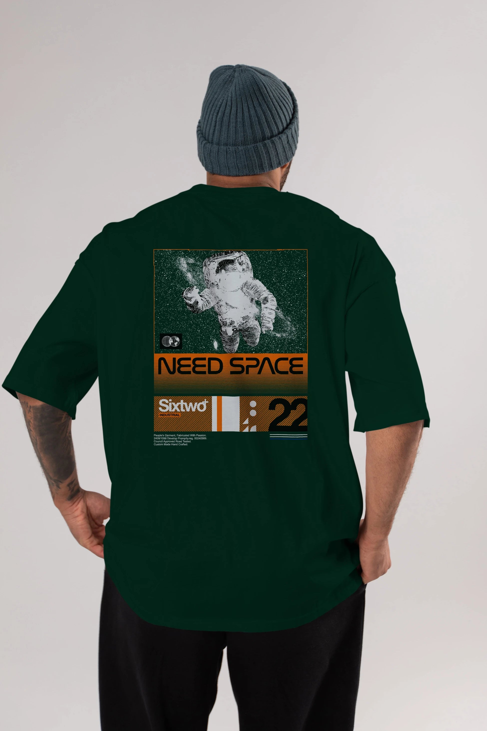 Need Space Arka Baskılı Oversize t-shirt Erkek Kadın Unisex