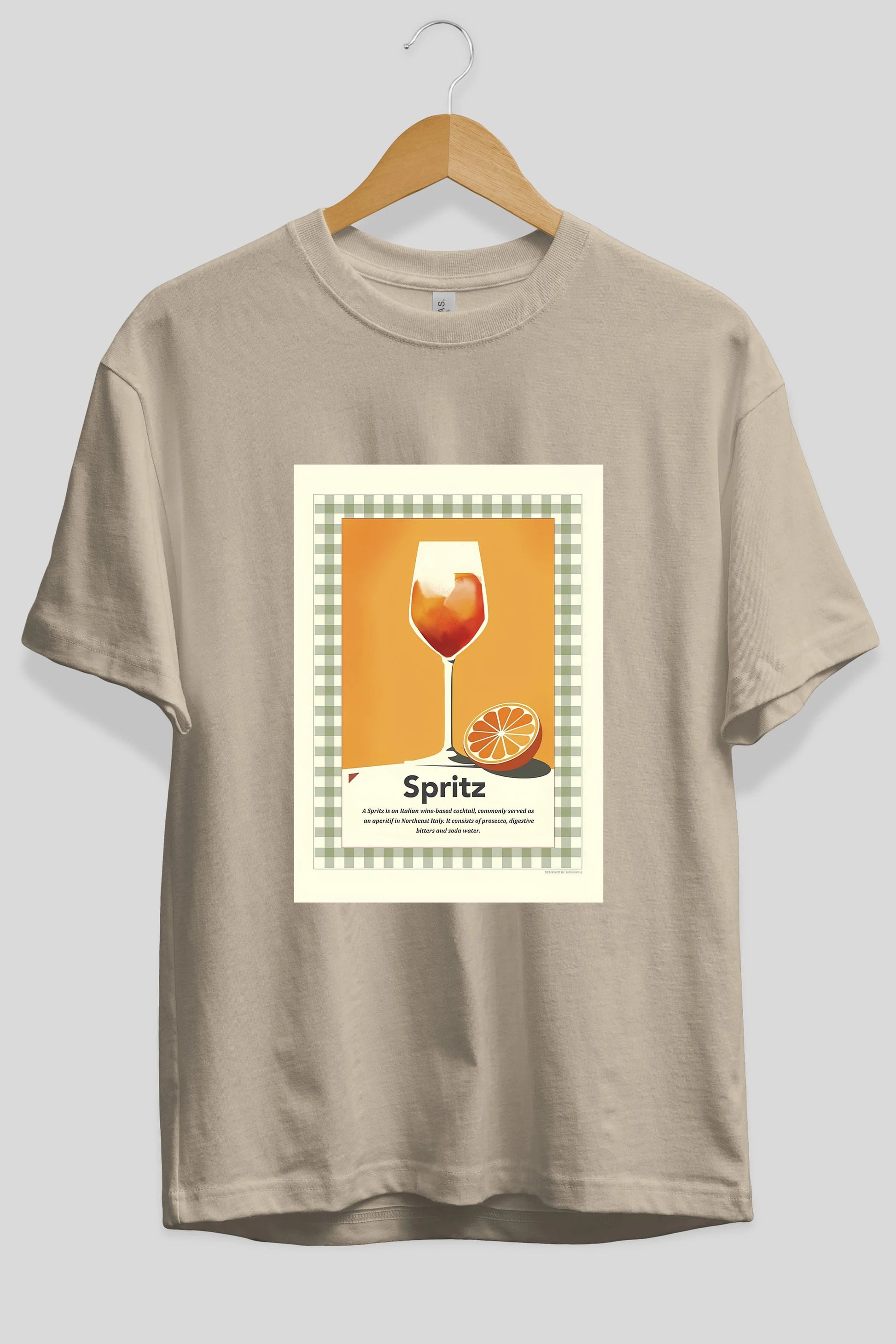 Aperol Spritz 5 Ön Baskılı Oversize t-shirt Erkek Kadın Unisex %100 Pamuk Bisiklet Yaka tişort